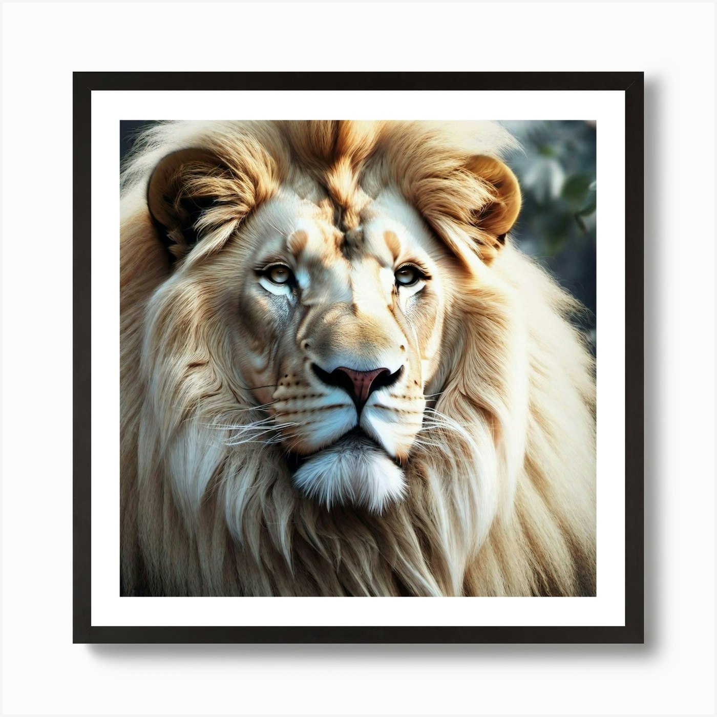 Lion Portrait 23 Art Print Framed Wall Art Poster Canvas Print Picture