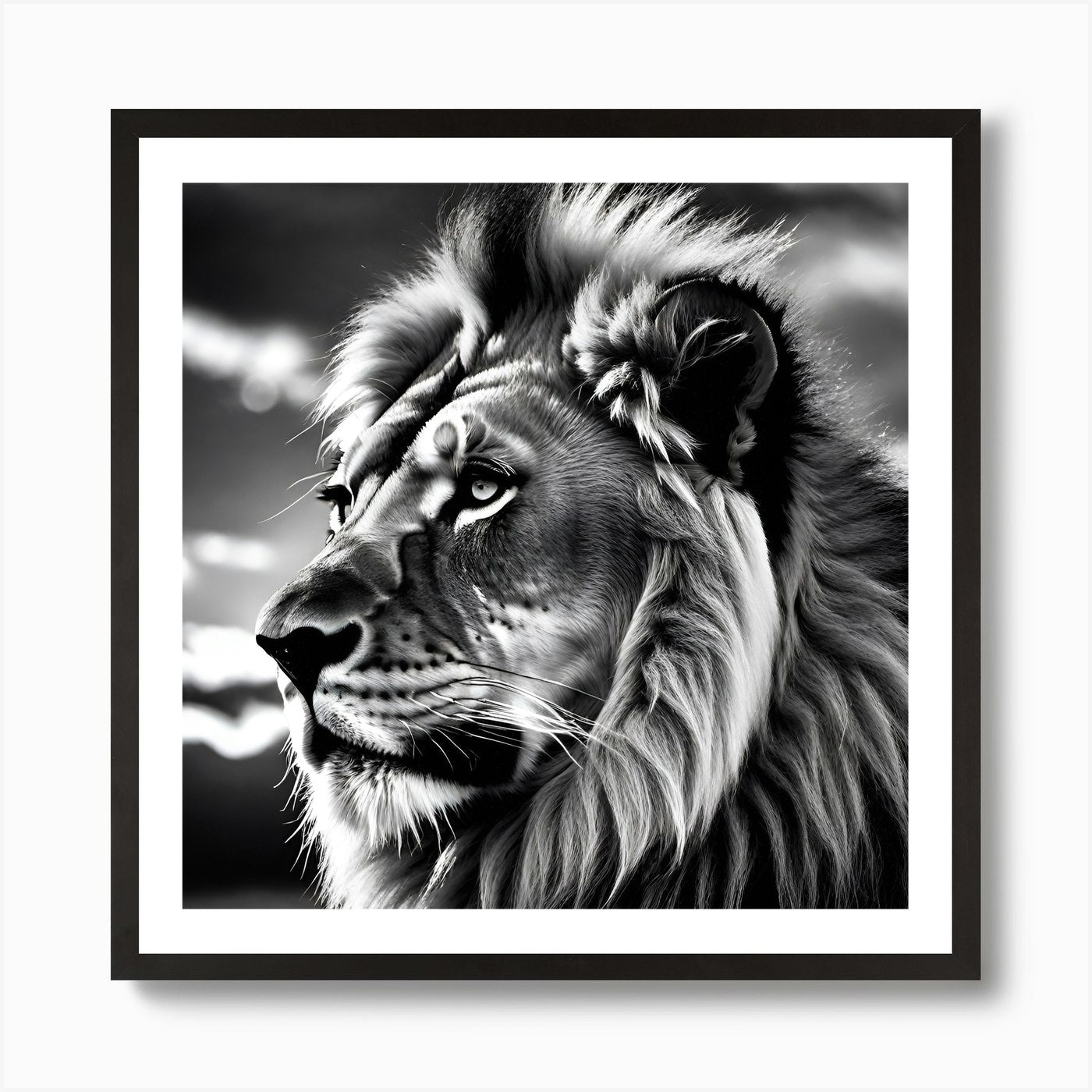Lion Portrait 3 Art Print Framed Wall Art Poster Canvas Print Picture