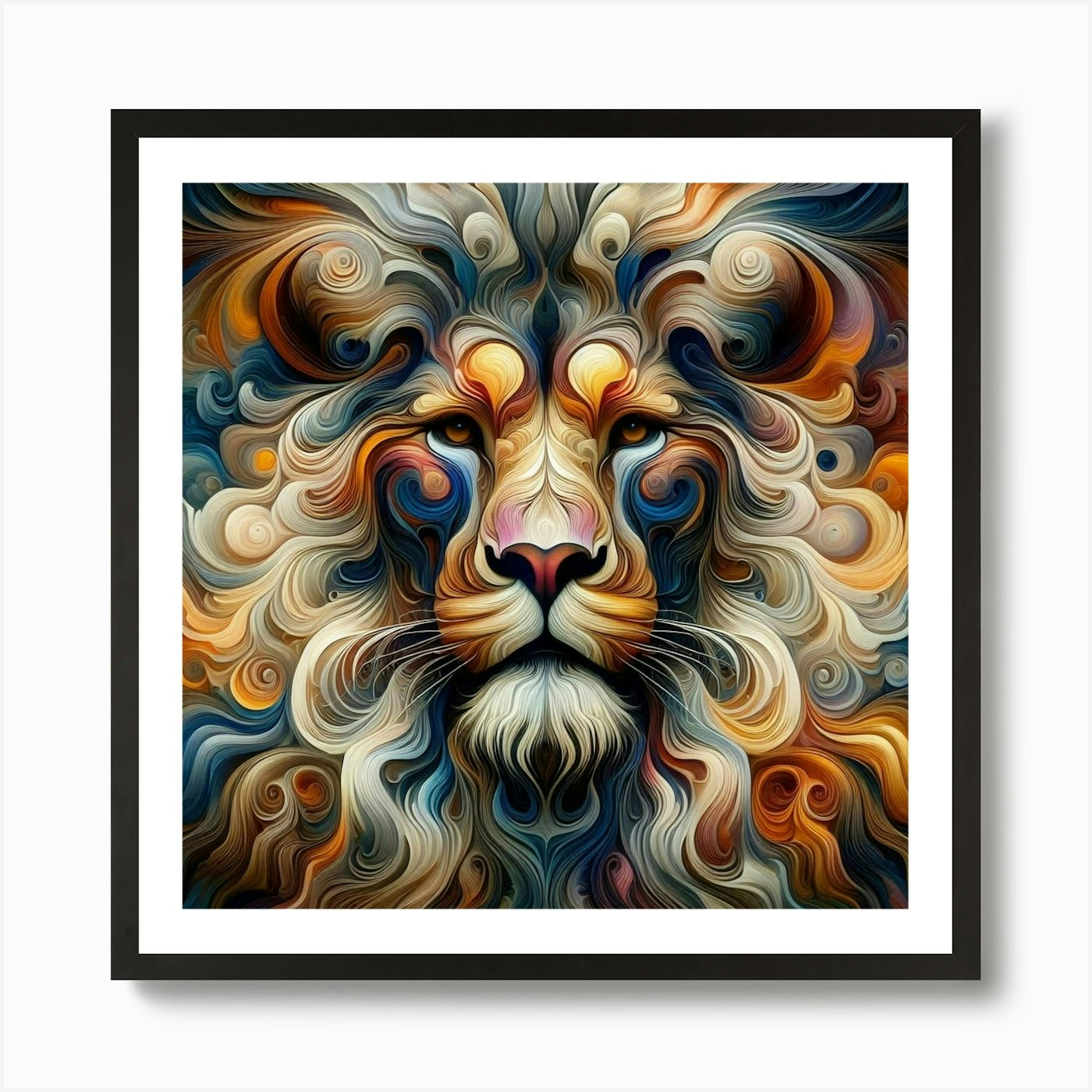 Abstract Lion Art Print Framed Wall Art Poster Canvas Print Picture