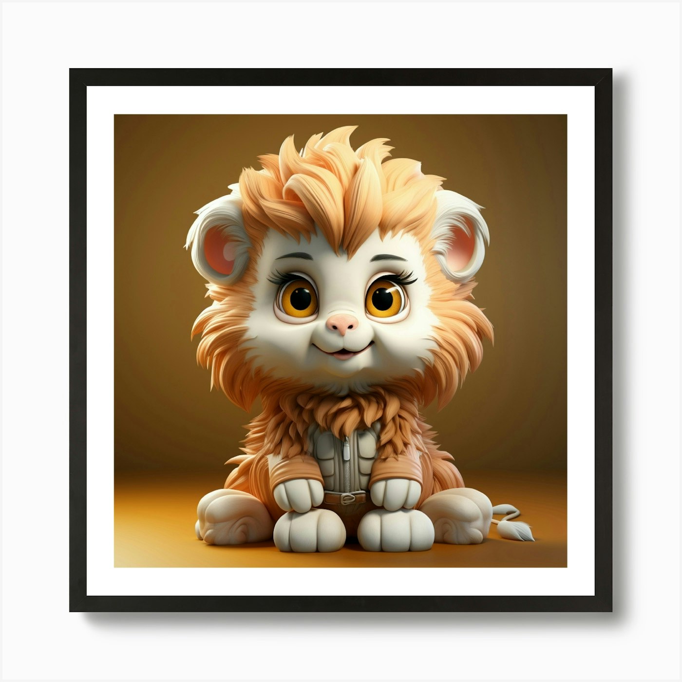 Lion Cub 33 Art Print Framed Wall Art Poster Canvas Print Picture