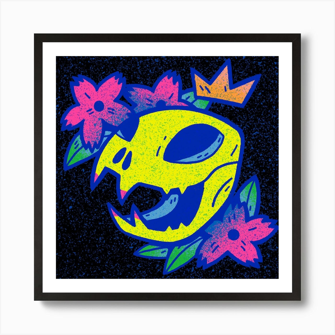 Chromadepth Lion Skull Art Print Framed Wall Art Poster Canvas Print Picture