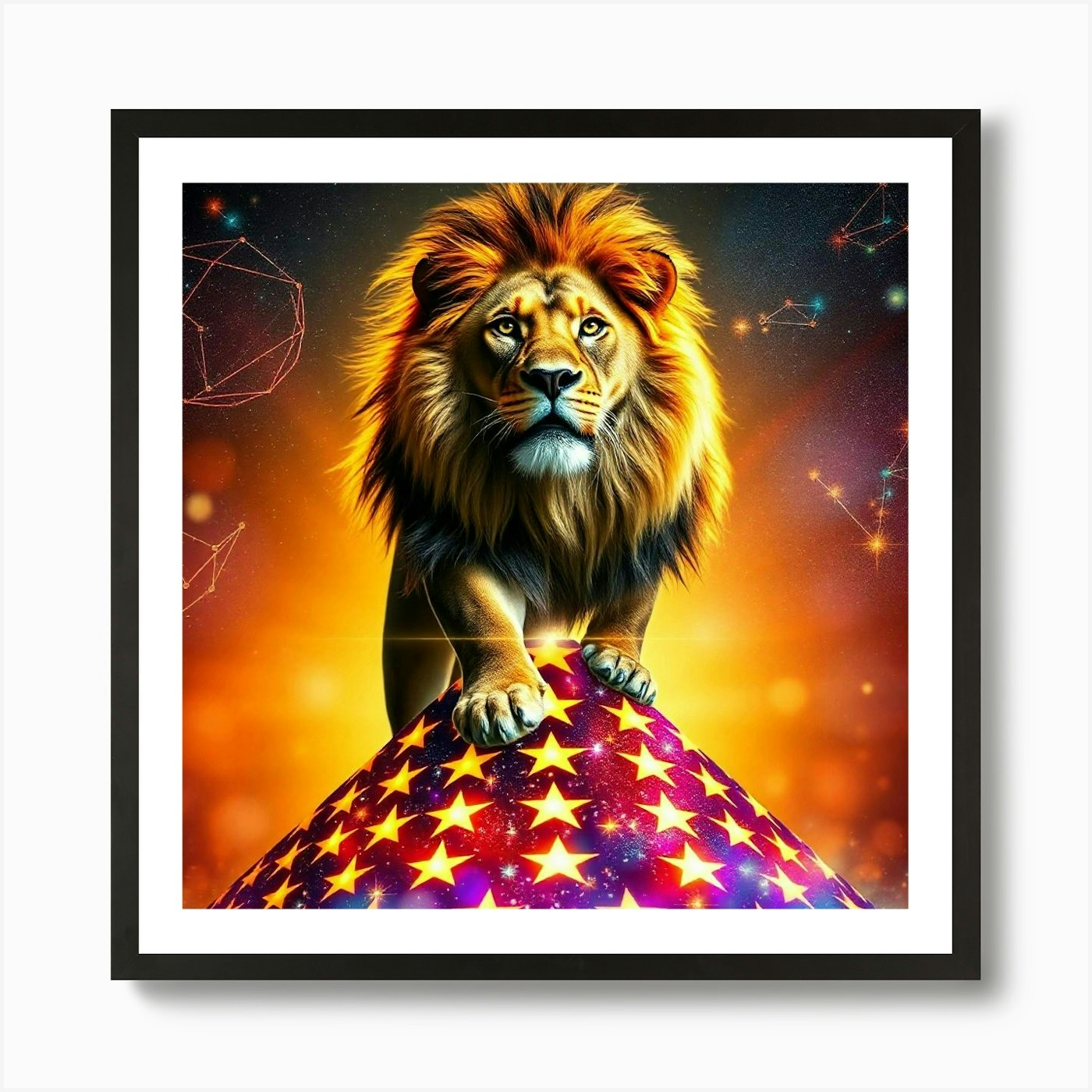 Zodiac Lion 20 Art Print Framed Wall Art Poster Canvas Print Picture