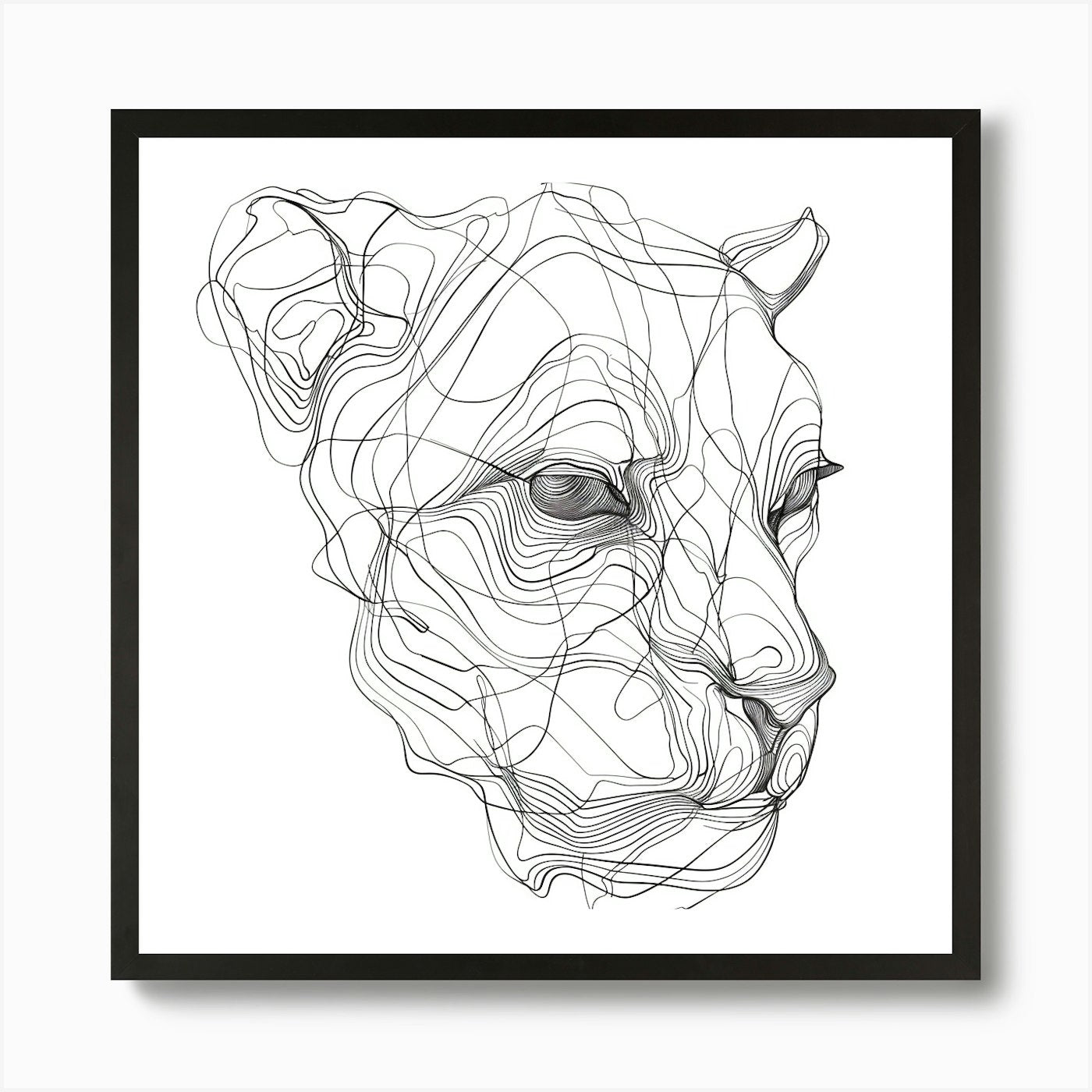 Lion Head Art Print Framed Wall Art Poster Canvas Print Picture