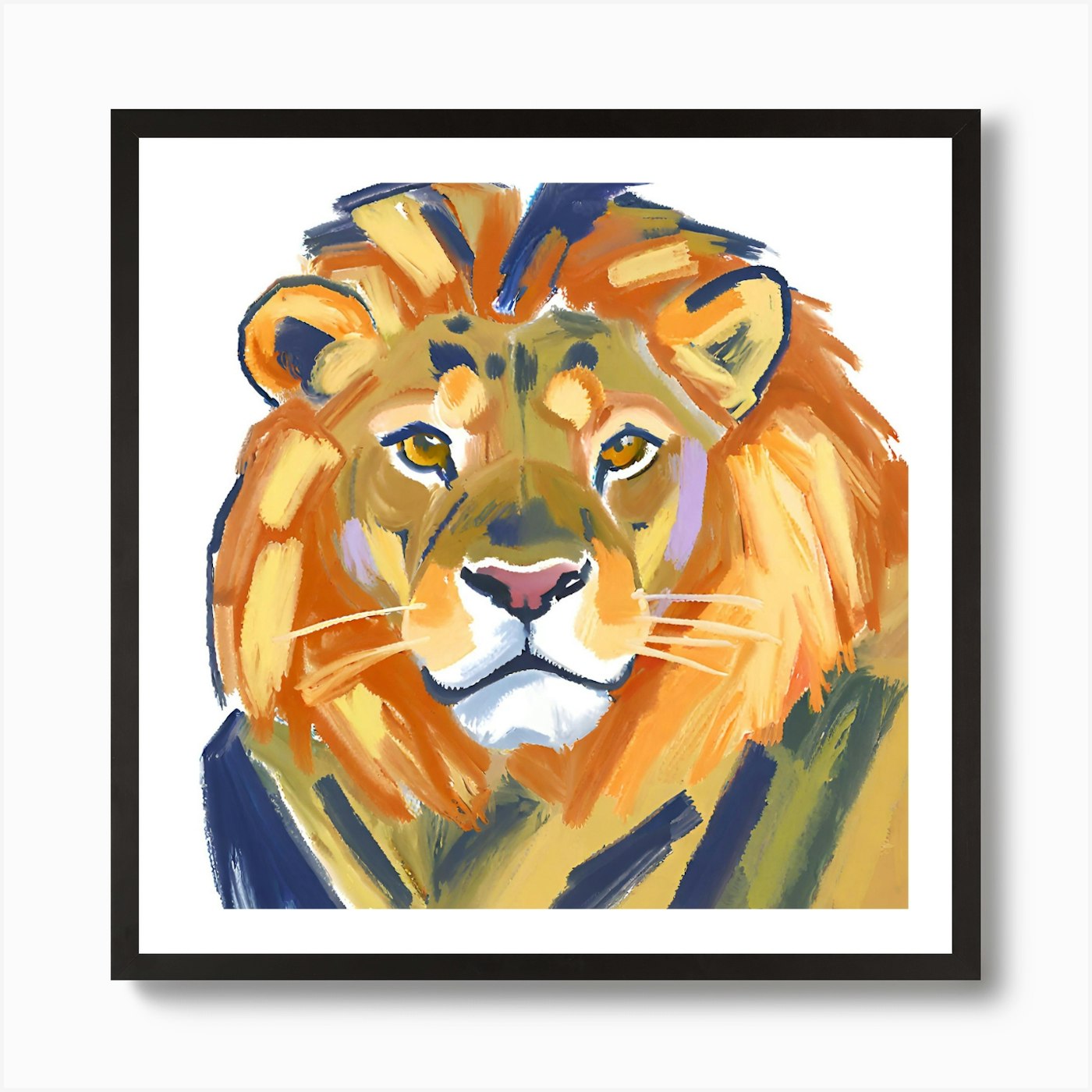 Barbary Lion 04 Art Print Framed Wall Art Poster Canvas Print Picture