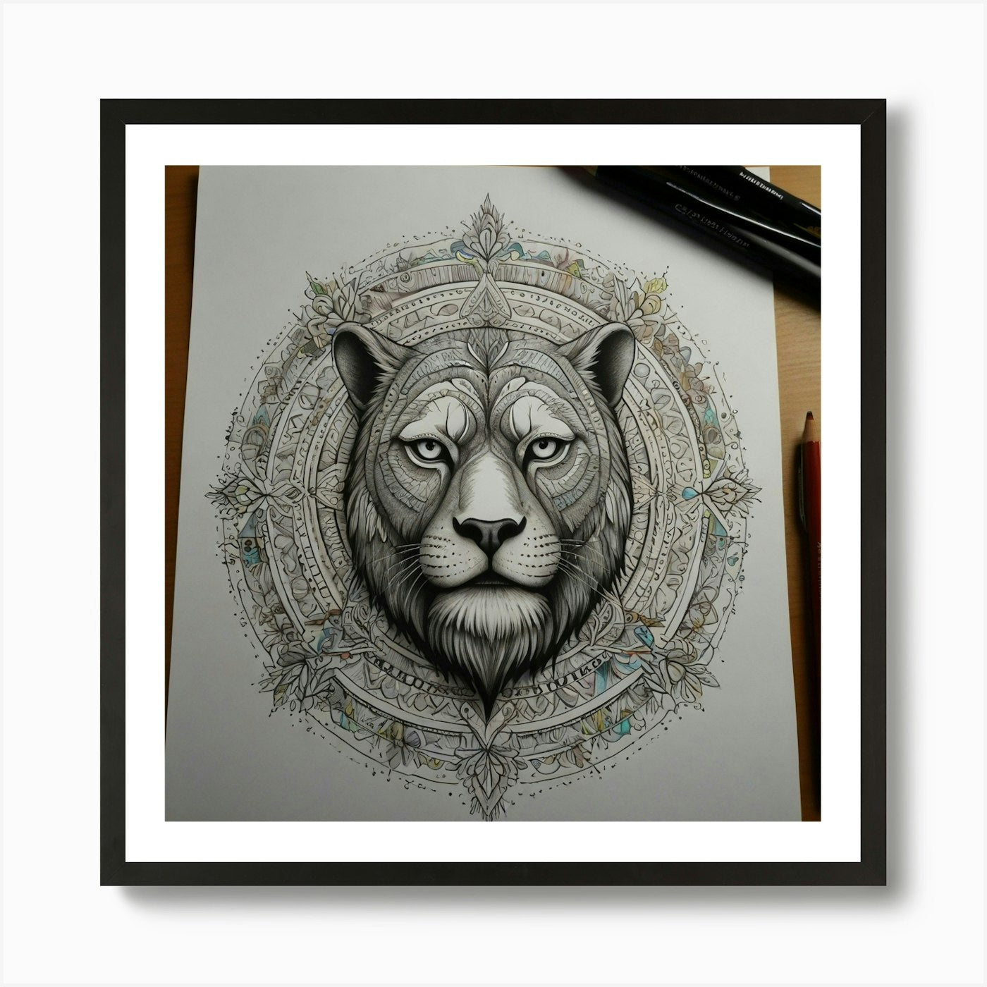 Lion trendy Art Print Framed Wall Art Poster Canvas Print Picture