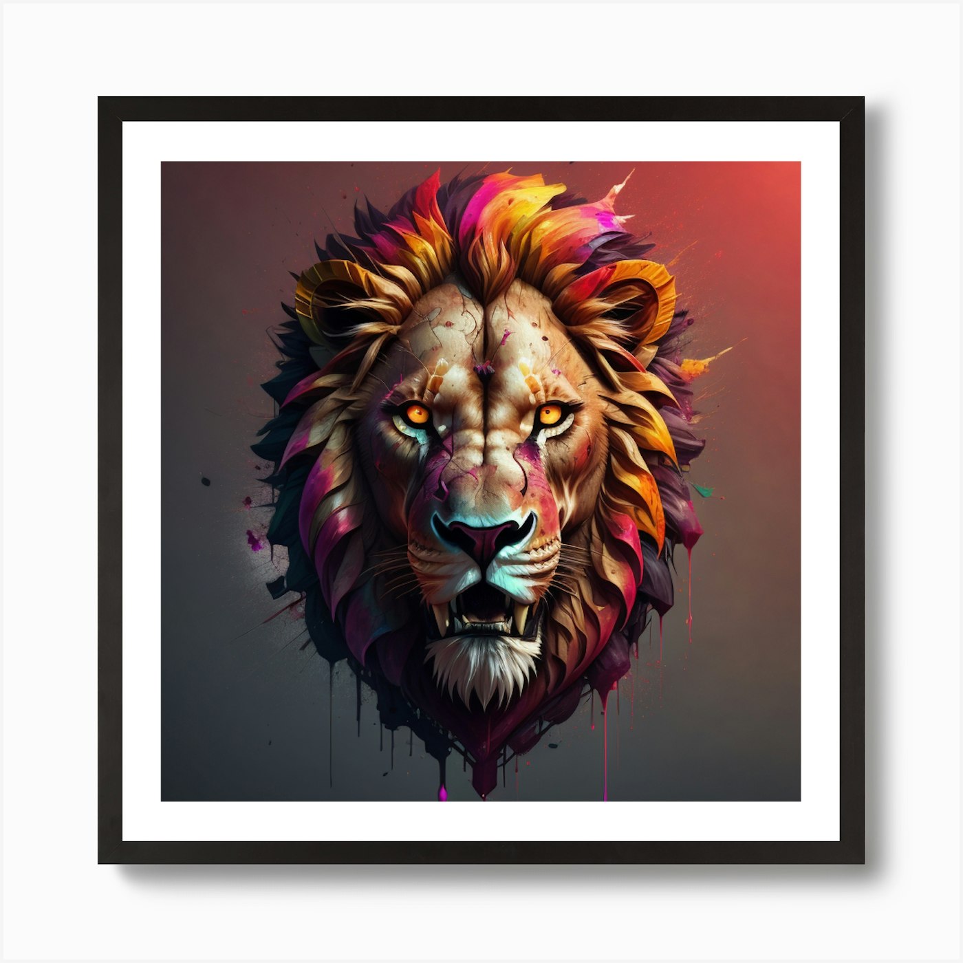 lion 1 Art Print Framed Wall Art Poster Canvas Print Picture