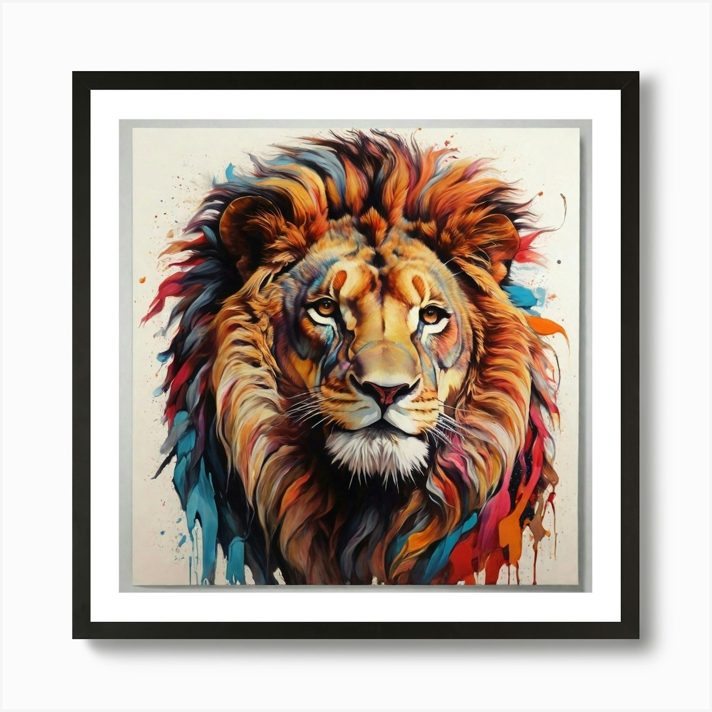 Lion Painting 2 Art Print Framed Wall Art Poster Canvas Print Picture