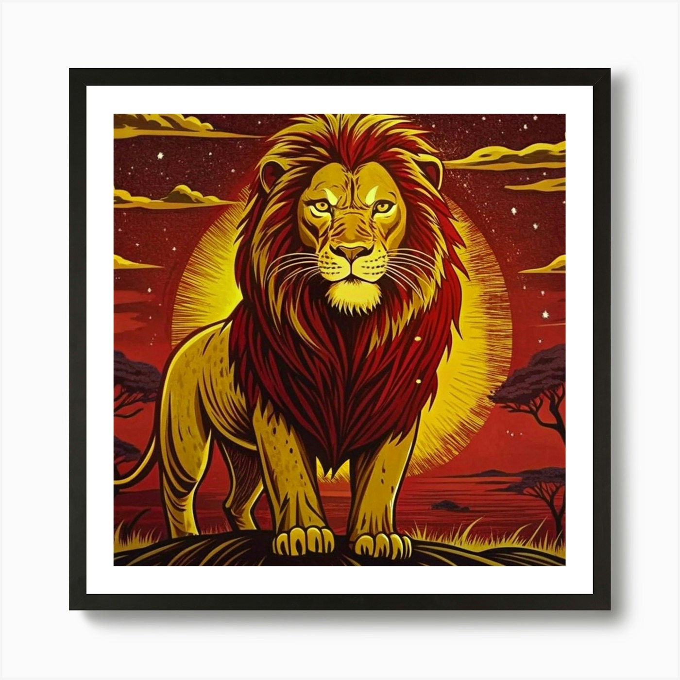 Lion King 1 Art Print Framed Wall Art Poster Canvas Print Picture