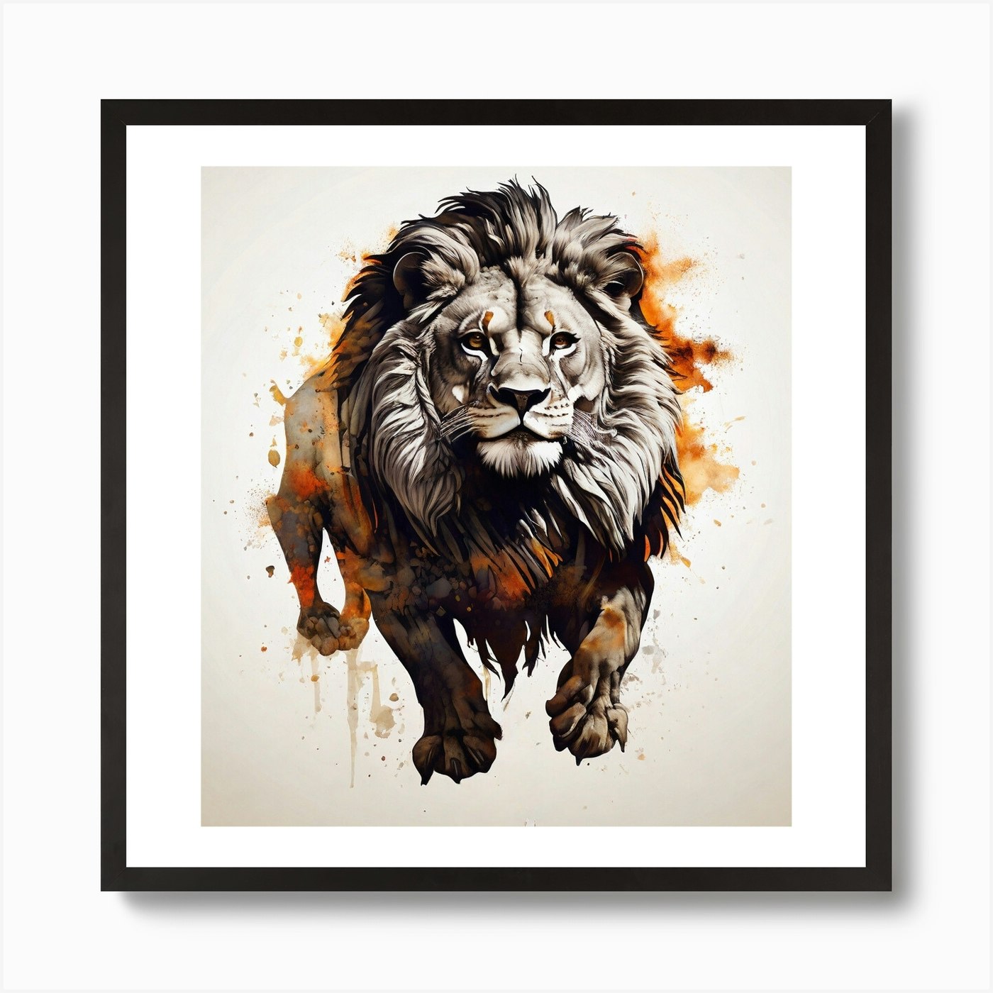 Lion Art 5 Art Print Framed Wall Art Poster Canvas Print Picture