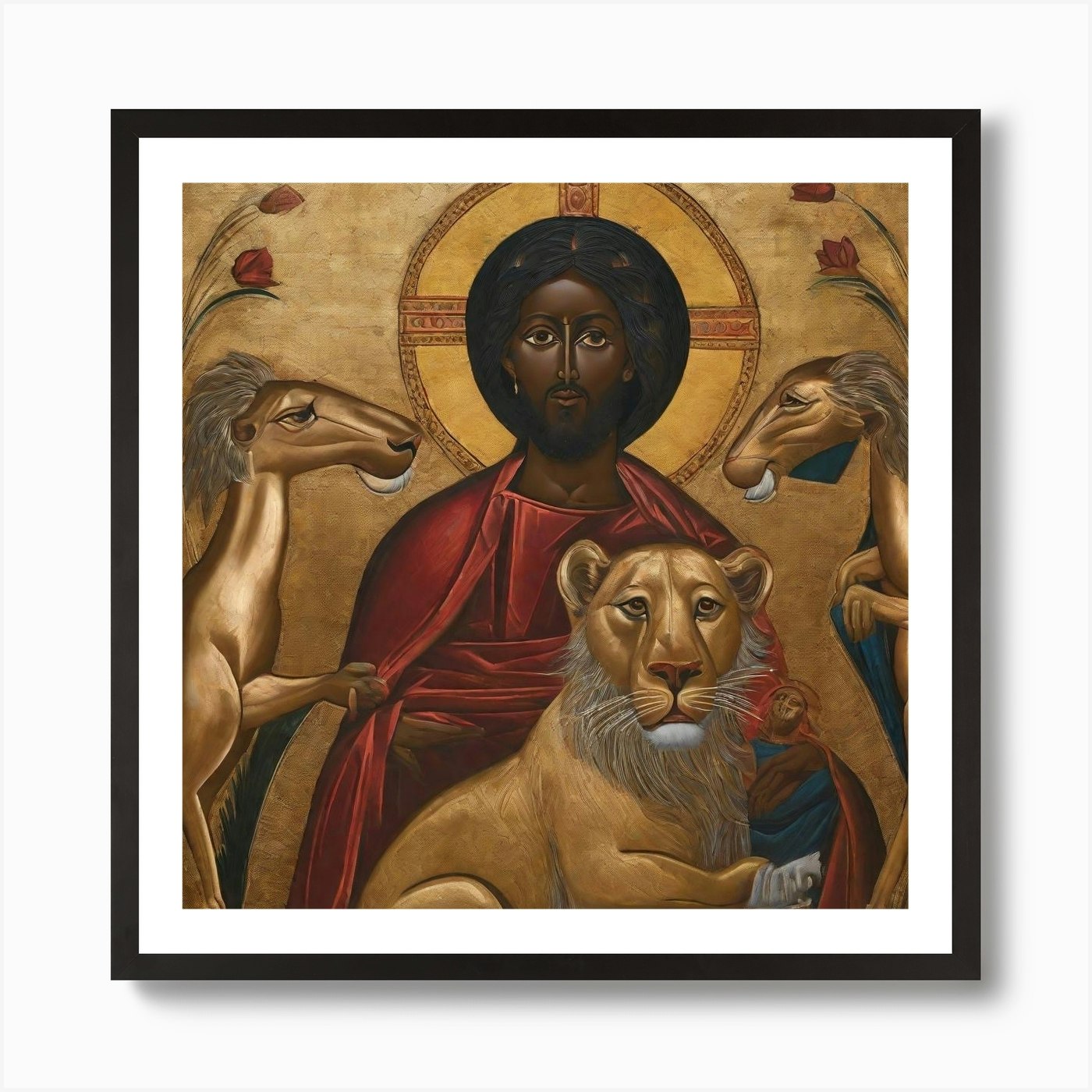 Daniel in the lions den Art Print Framed Wall Art Poster Canvas Print Picture