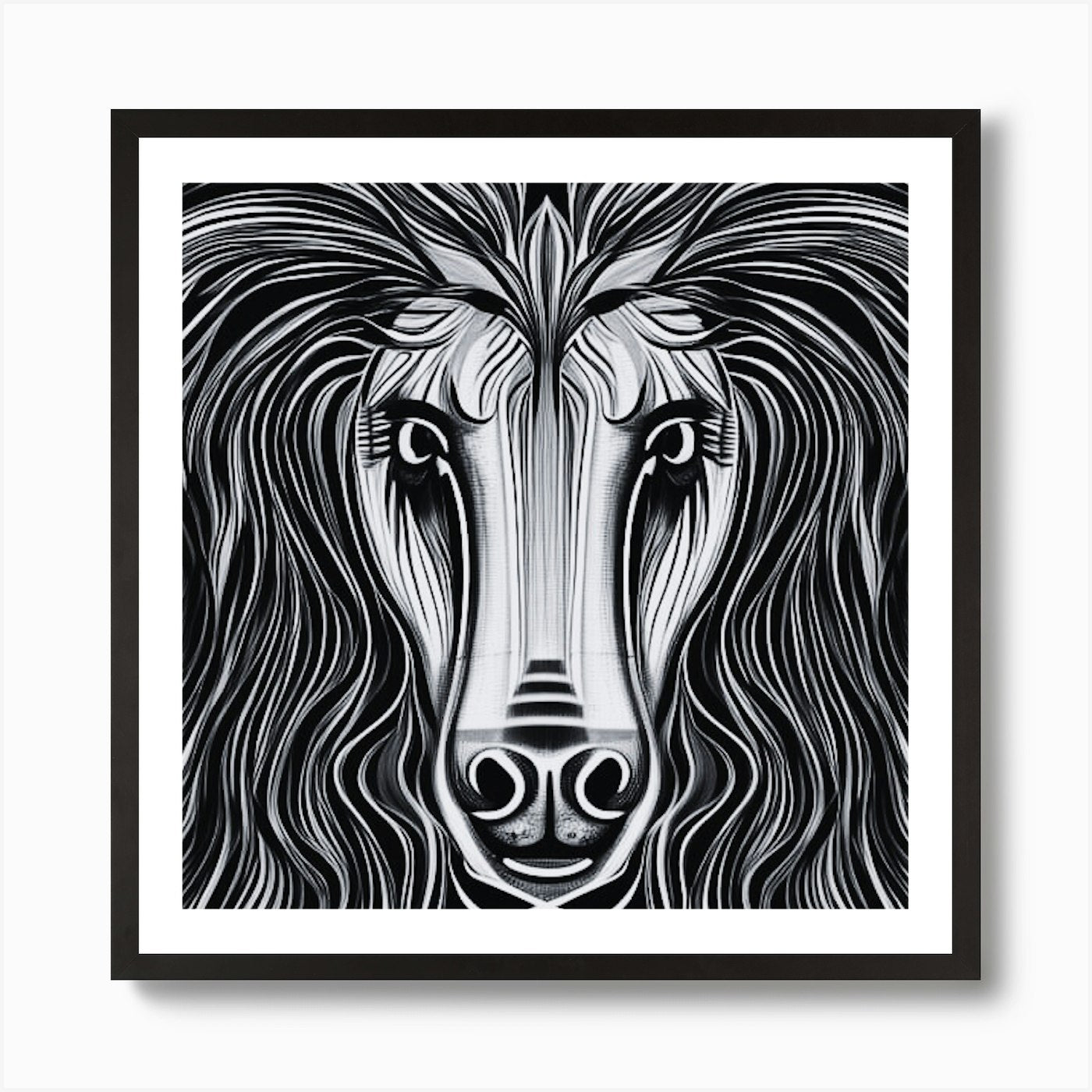 Lion Head 1 Art Print Framed Wall Art Poster Canvas Print Picture