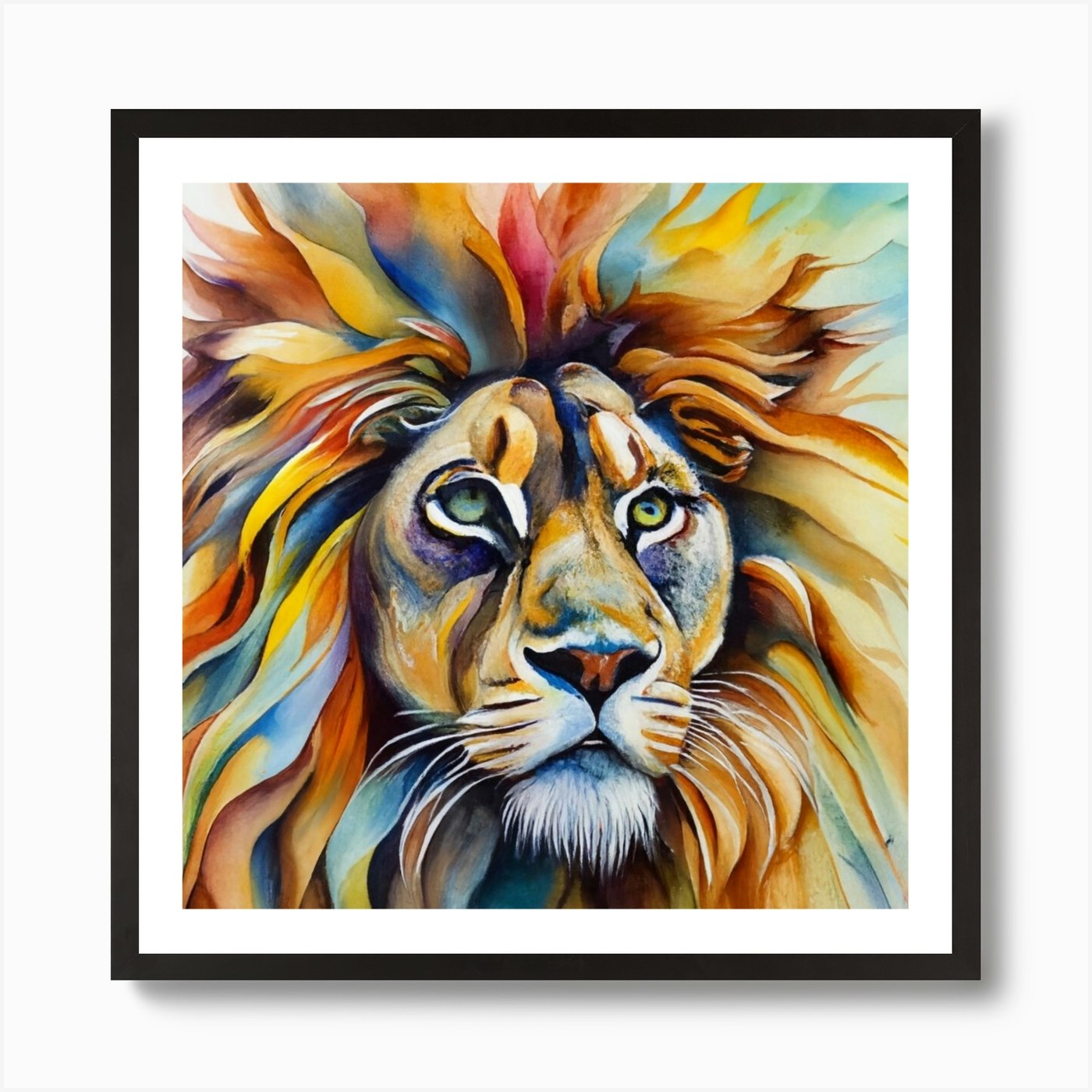 Lion Painting Art Print Framed Wall Art Poster Canvas Print Picture