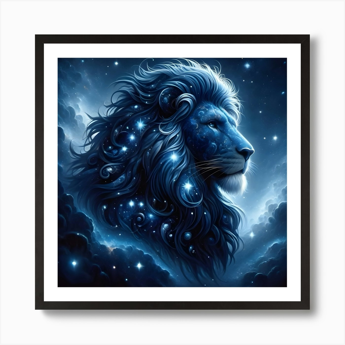 Lion Of The Night Art Print Framed Wall Art Poster Canvas Print Picture