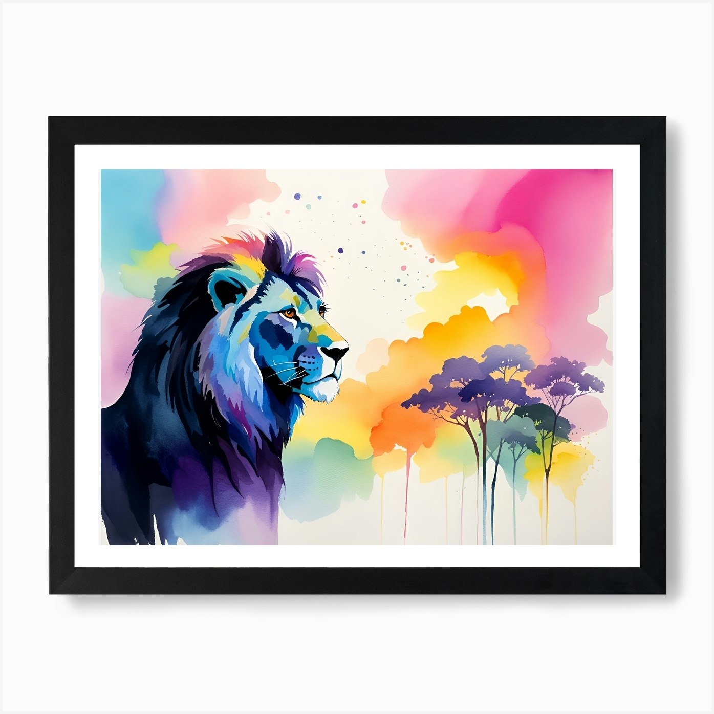 Lion Painting 25 Art Print Framed Wall Art Poster Canvas Print Picture