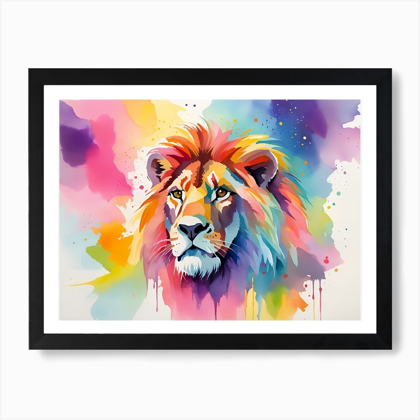 Lion Painting 38 Art Print Framed Wall Art Poster Canvas Print Picture