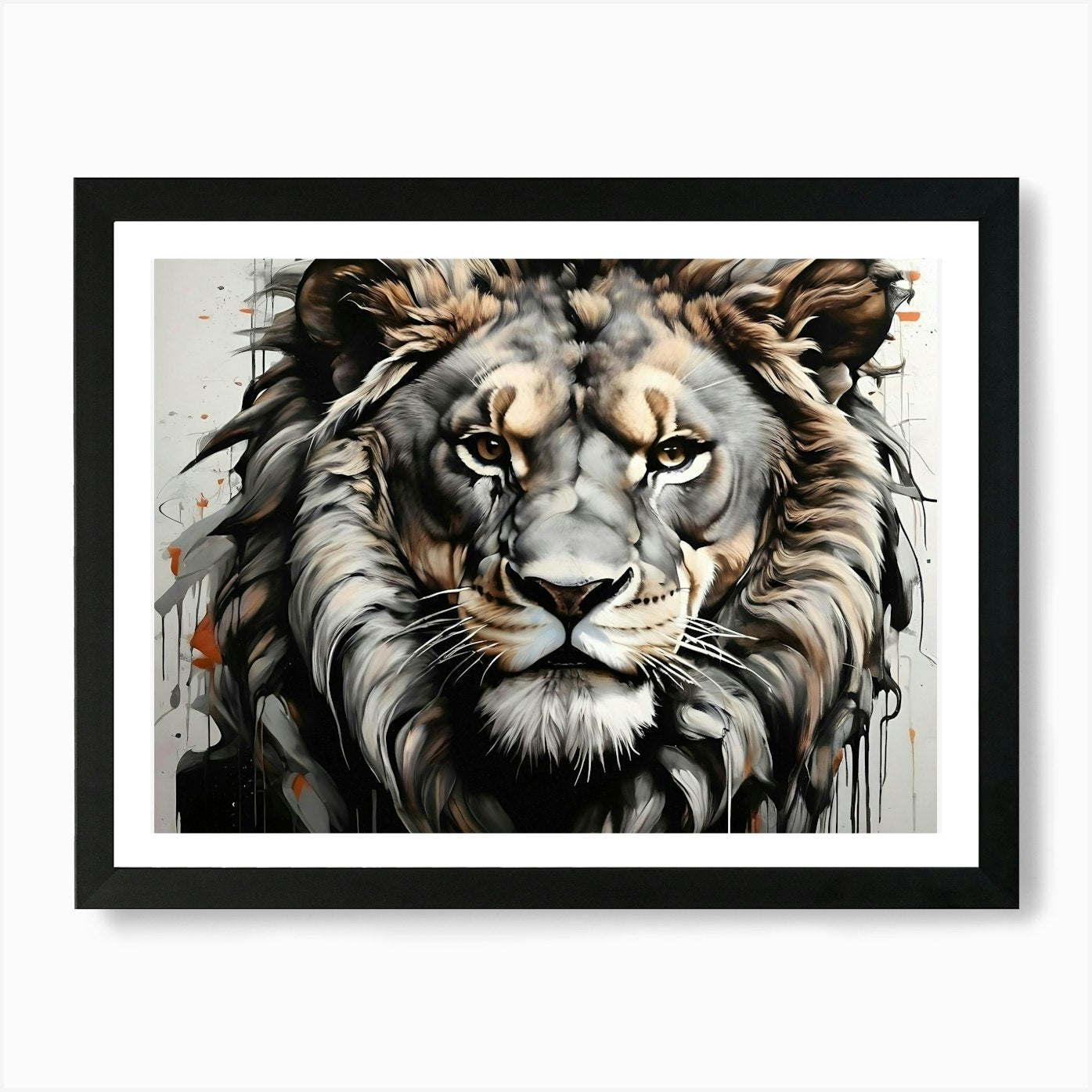 Lion Painting Art Print Framed Wall Art Poster Canvas Print Picture