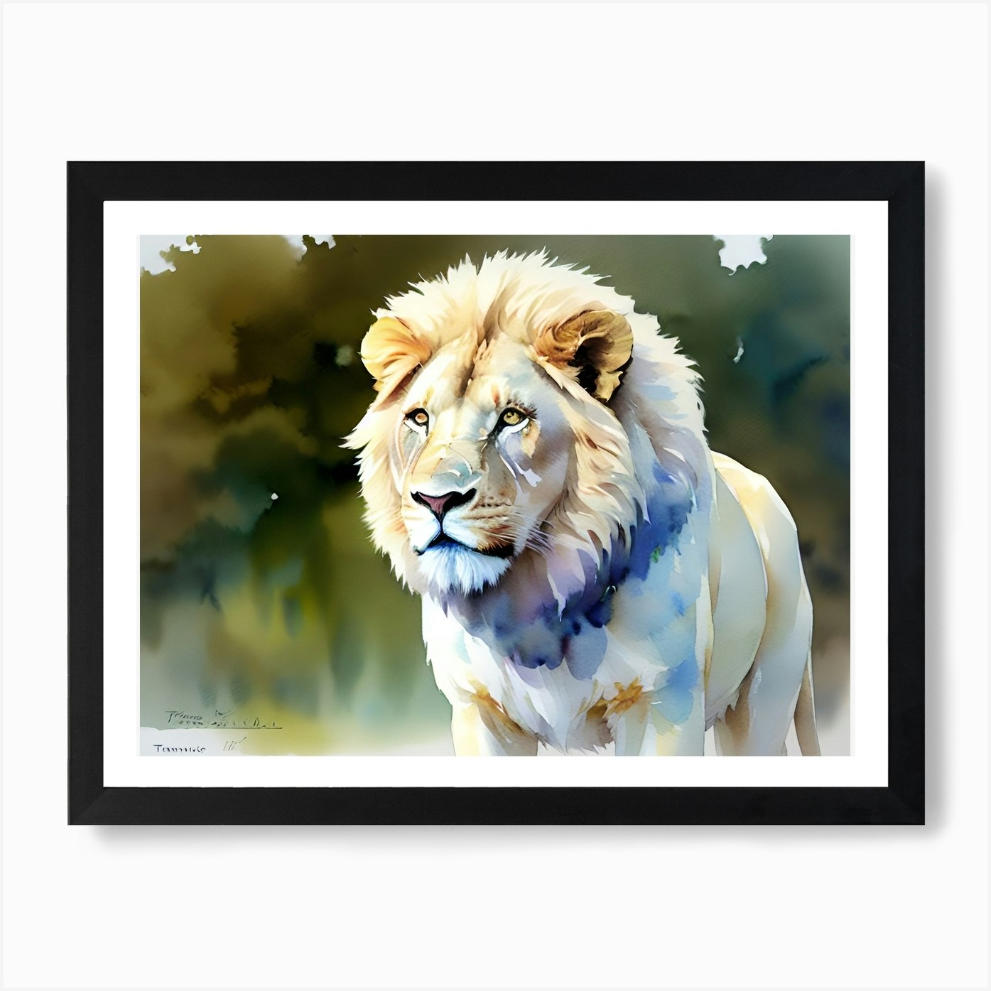 Lion Painting 103 Art Print Framed Wall Art Poster Canvas Print Picture