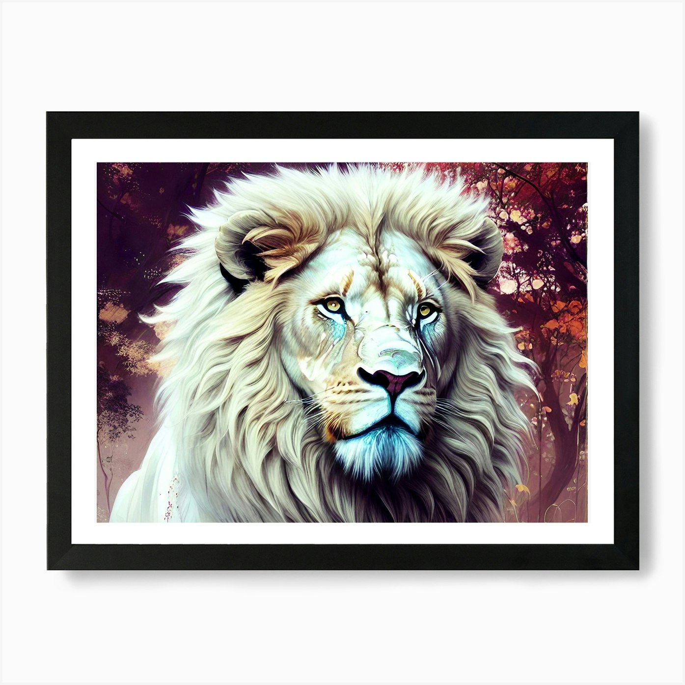 Lion Of The Forest 2 Art Print Framed Wall Art Poster Canvas Print Picture