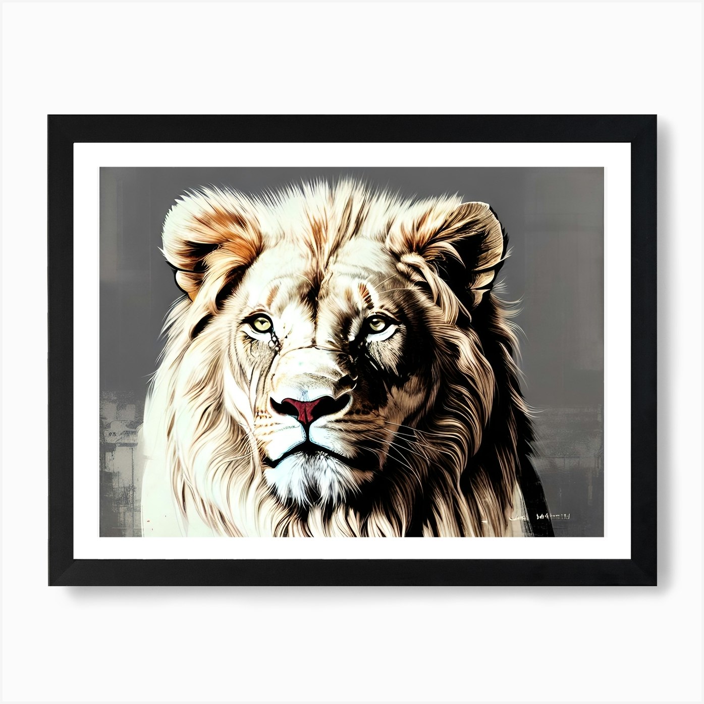 Lion art 78 Art Print Framed Wall Art Poster Canvas Print Picture
