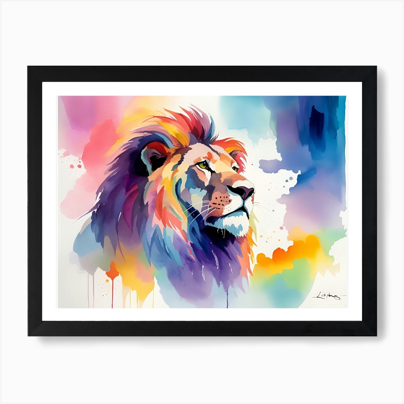 Lion Painting 44 Art Print Framed Wall Art Poster Canvas Print Picture