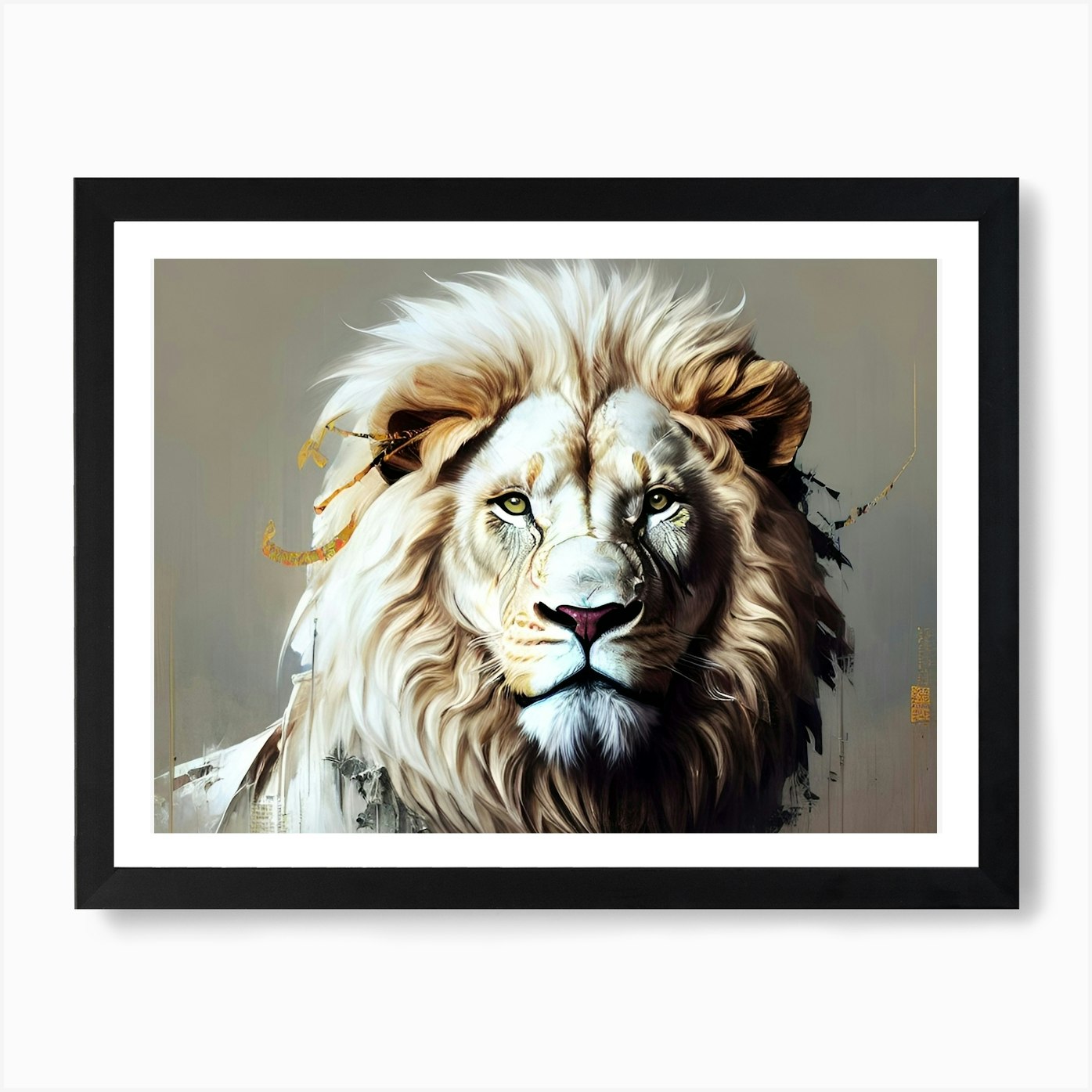 Lion art 52 Art Print Framed Wall Art Poster Canvas Print Picture