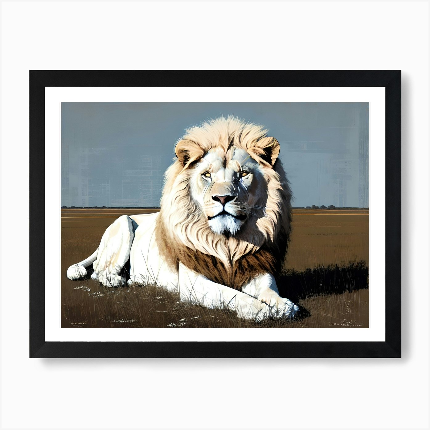 Lion art 69 Art Print Framed Wall Art Poster Canvas Print Picture
