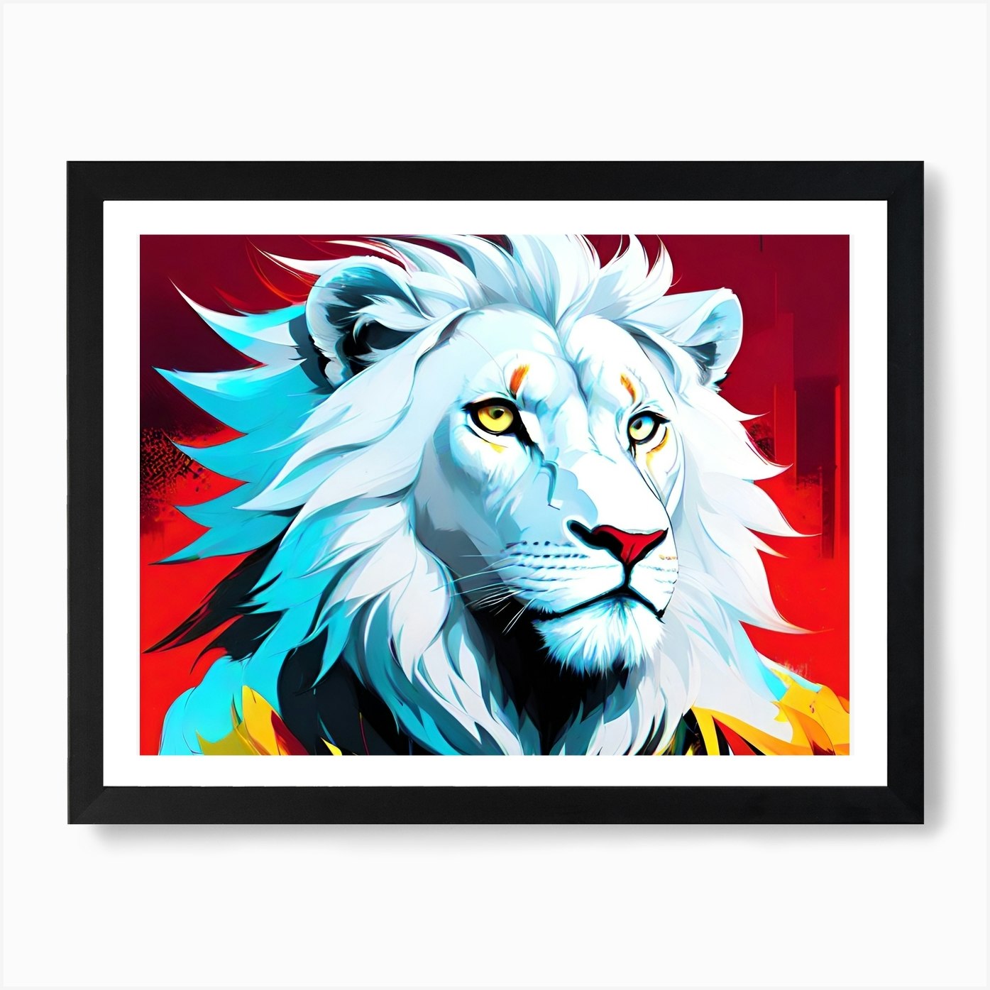 Lion art 75 Art Print Framed Wall Art Poster Canvas Print Picture
