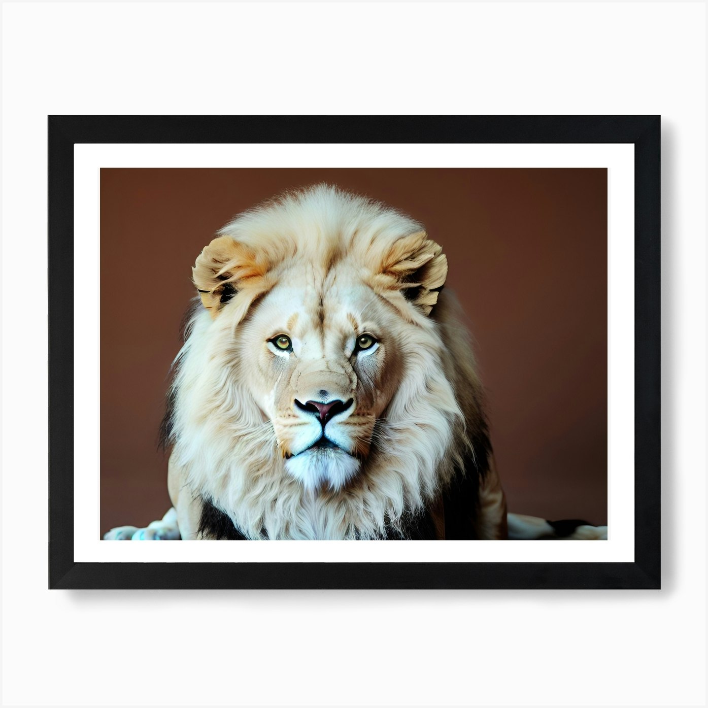 Lion Portrait 37 Art Print Framed Wall Art Poster Canvas Print Picture