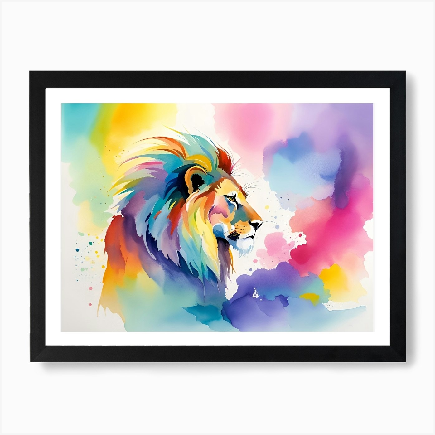 Lion Painting 43 Art Print Framed Wall Art Poster Canvas Print Picture