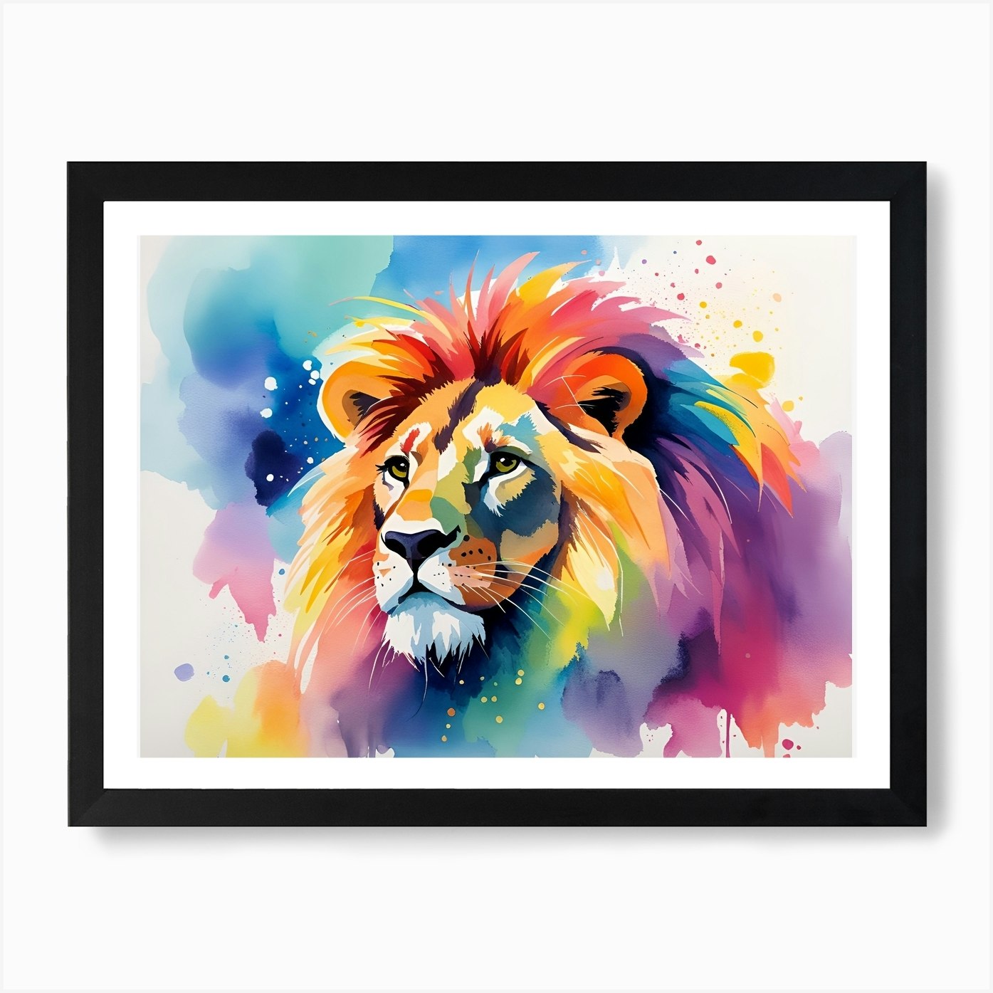 Lion Painting 33 Art Print Framed Wall Art Poster Canvas Print Picture