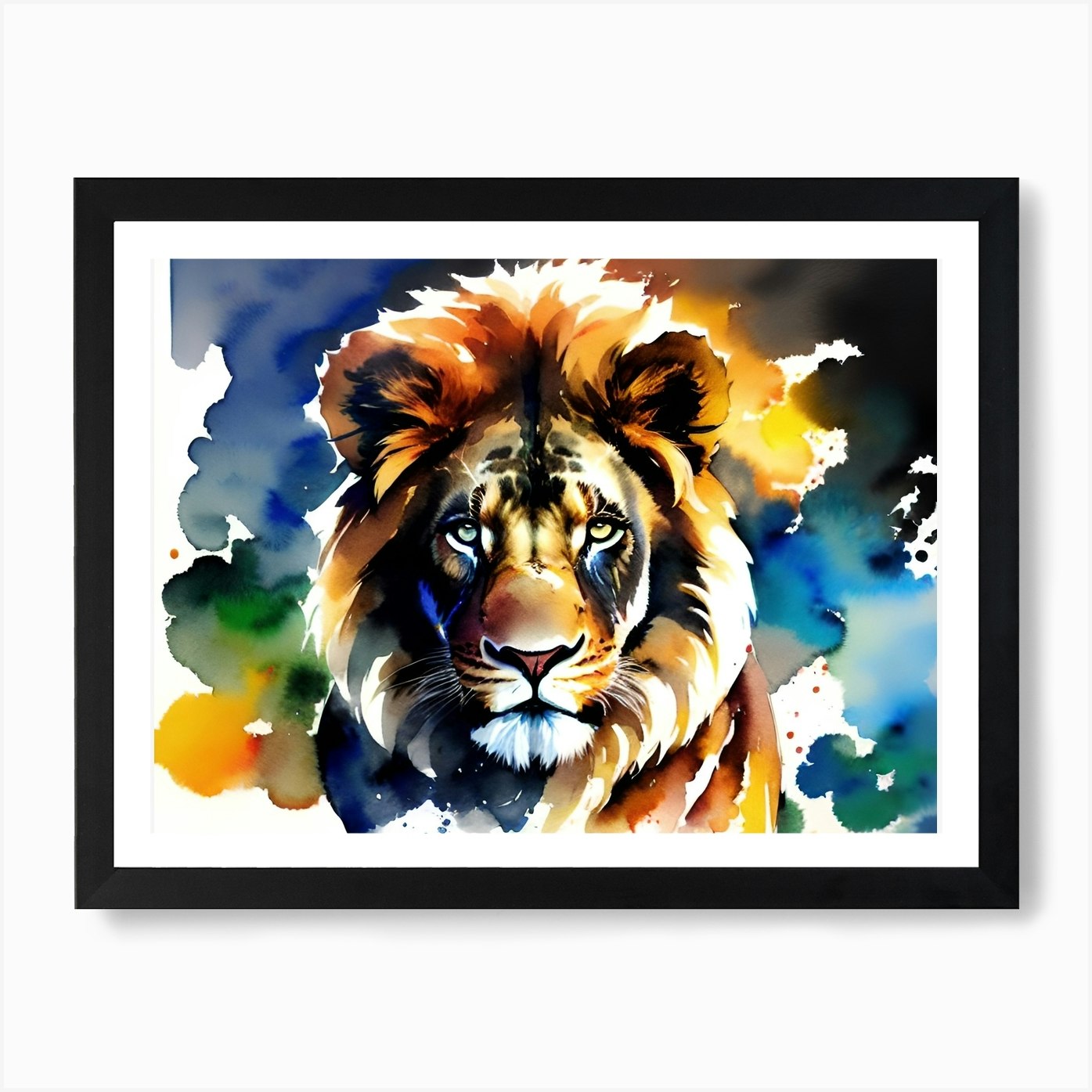 Lion Painting 23 Art Print Framed Wall Art Poster Canvas Print Picture