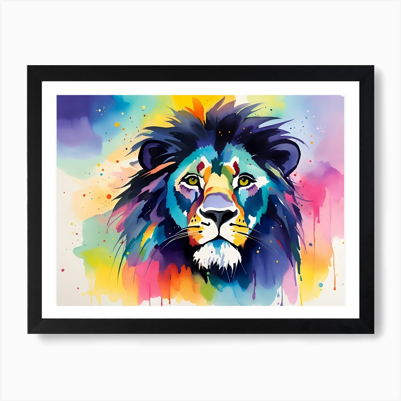 Lion Painting 27 Art Print Framed Wall Art Poster Canvas Print Picture