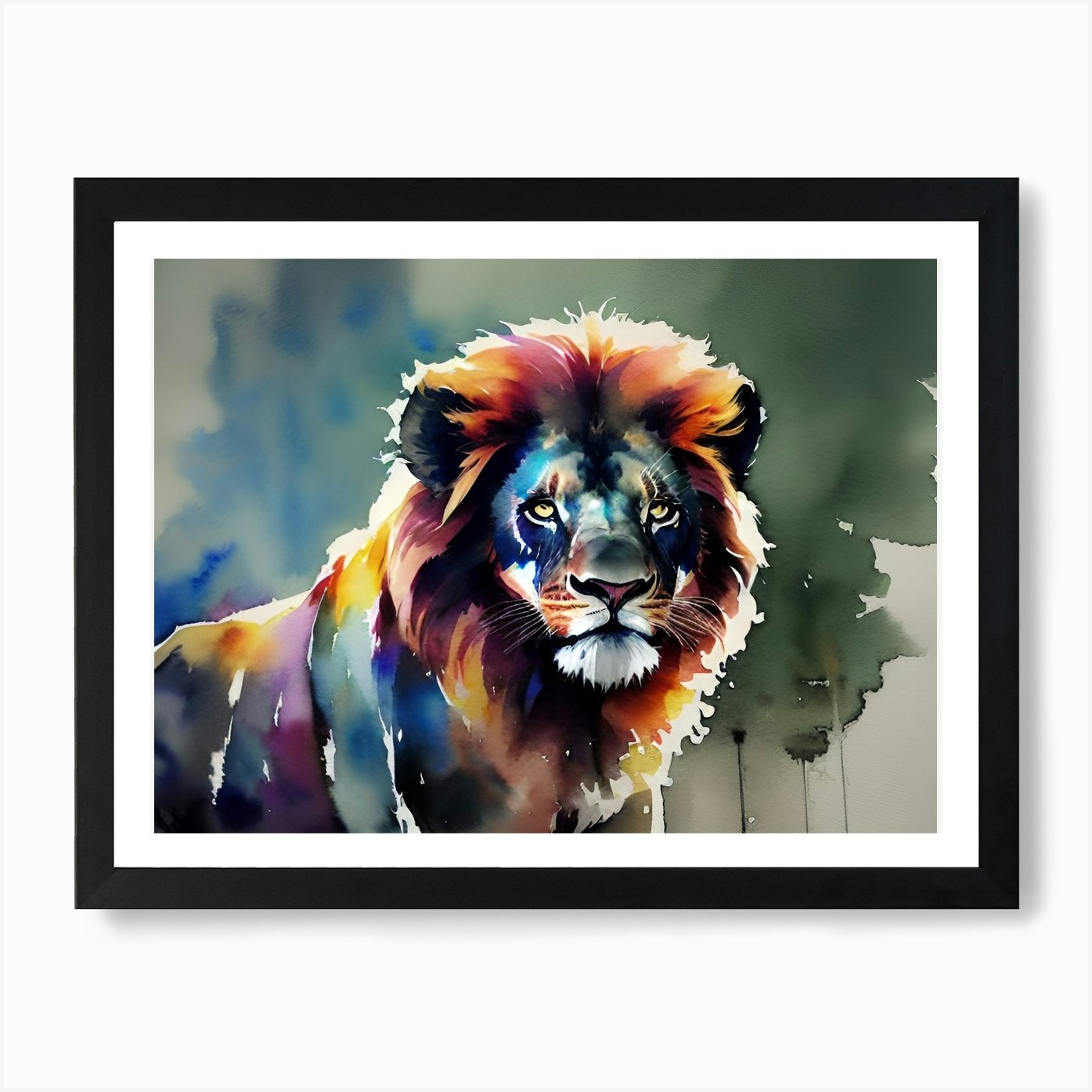 Lion Painting 20 Art Print Framed Wall Art Poster Canvas Print Picture