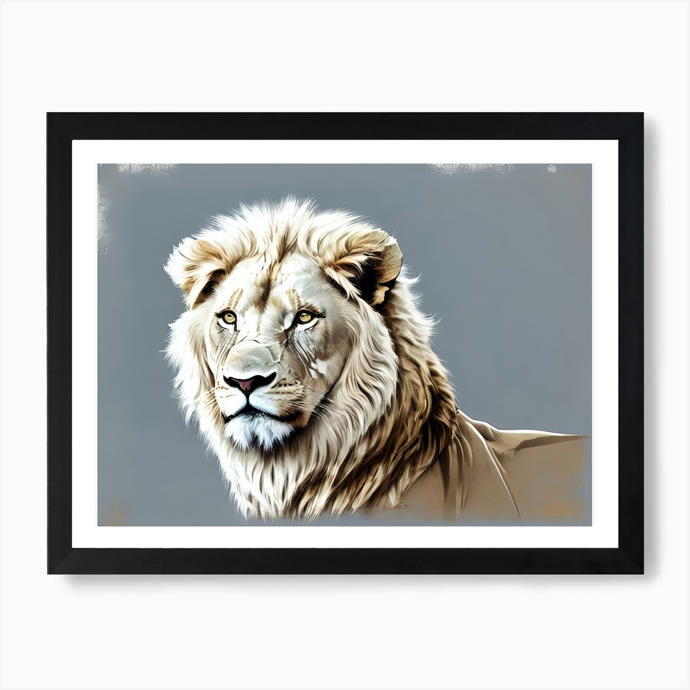 Lion Portrait 36 Art Print Framed Wall Art Poster Canvas Print Picture
