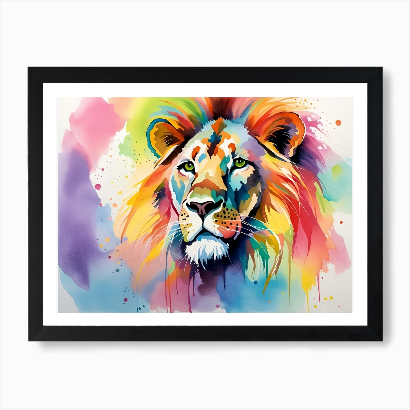 Lion Painting 49 Art Print Framed Wall Art Poster Canvas Print Picture
