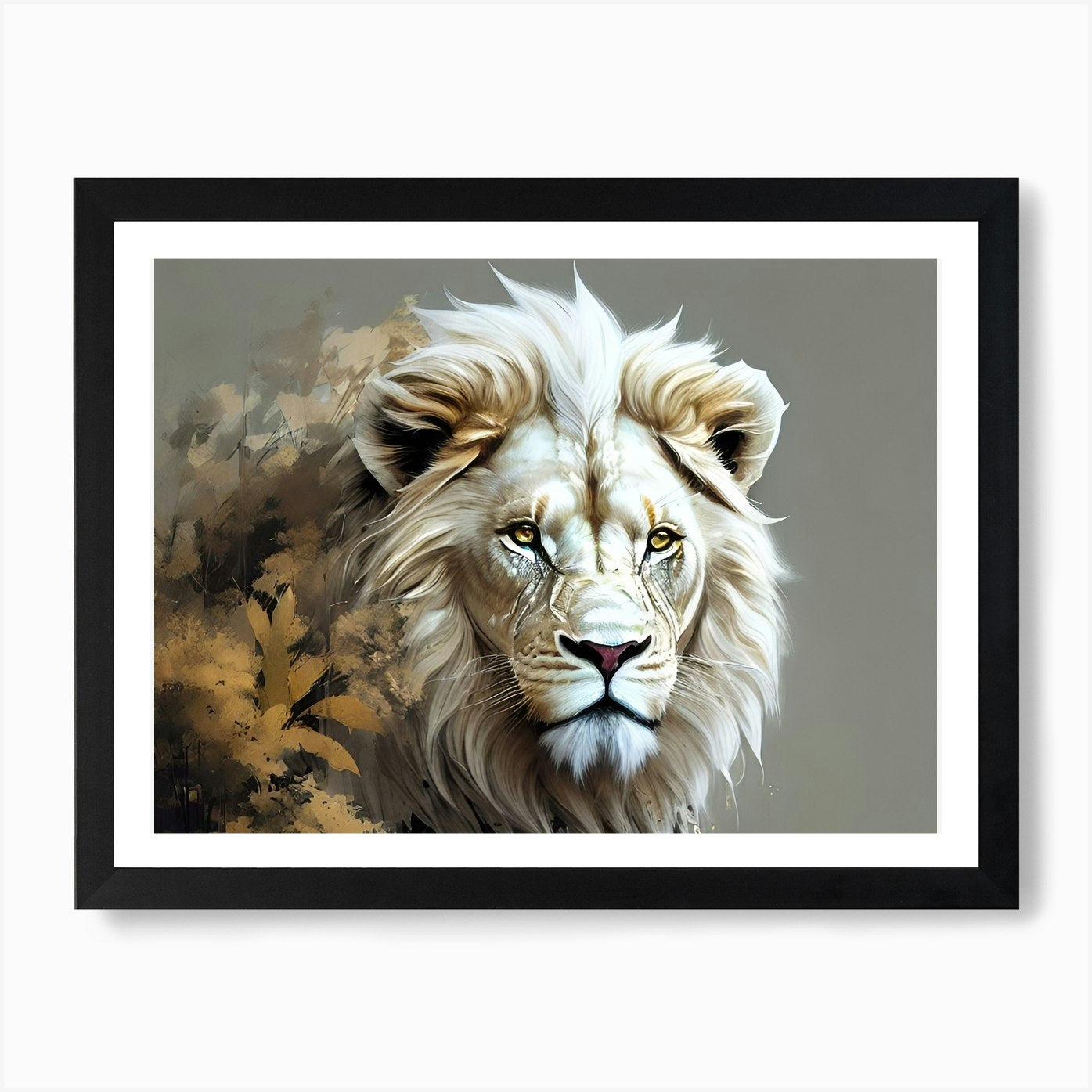 Lion art 49 Art Print Framed Wall Art Poster Canvas Print Picture