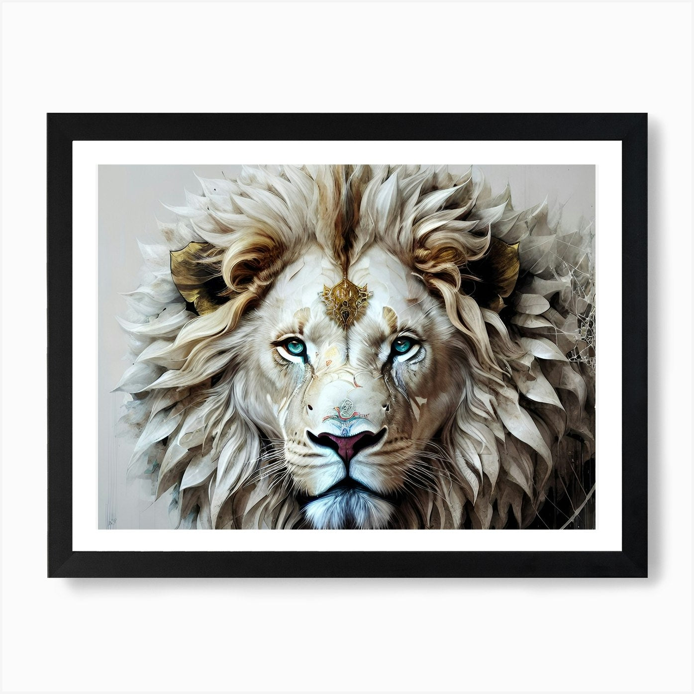Lion art 67 Art Print Framed Wall Art Poster Canvas Print Picture