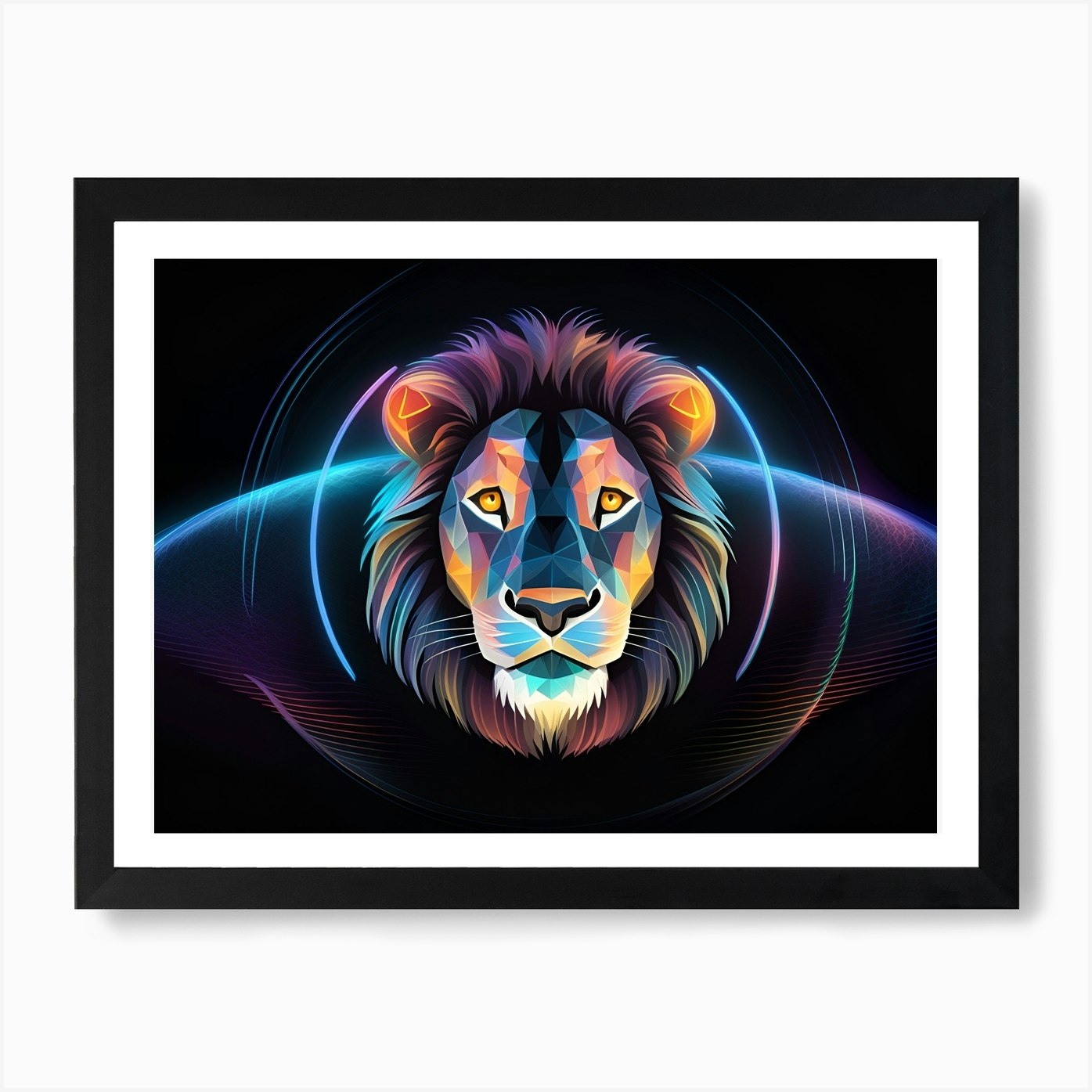 Lion Head 7 Art Print Framed Wall Art Poster Canvas Print Picture