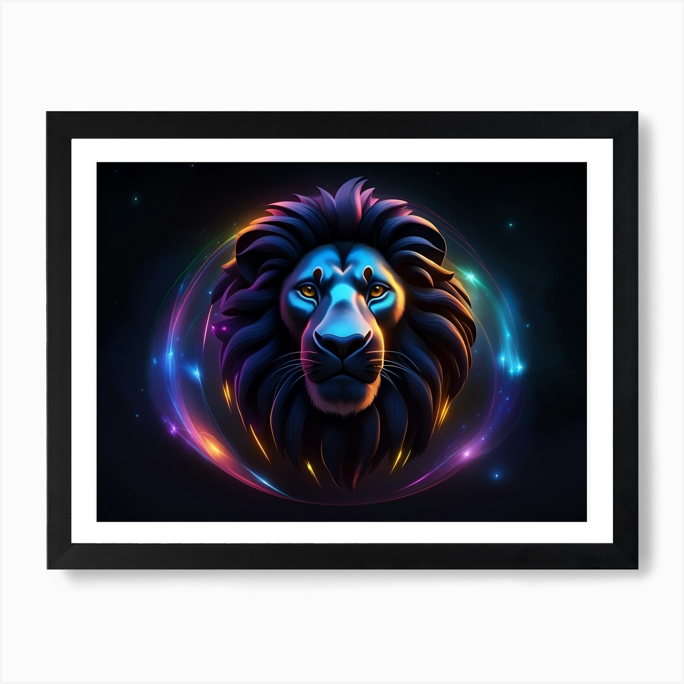 Lion Head 9 Art Print Framed Wall Art Poster Canvas Print Picture