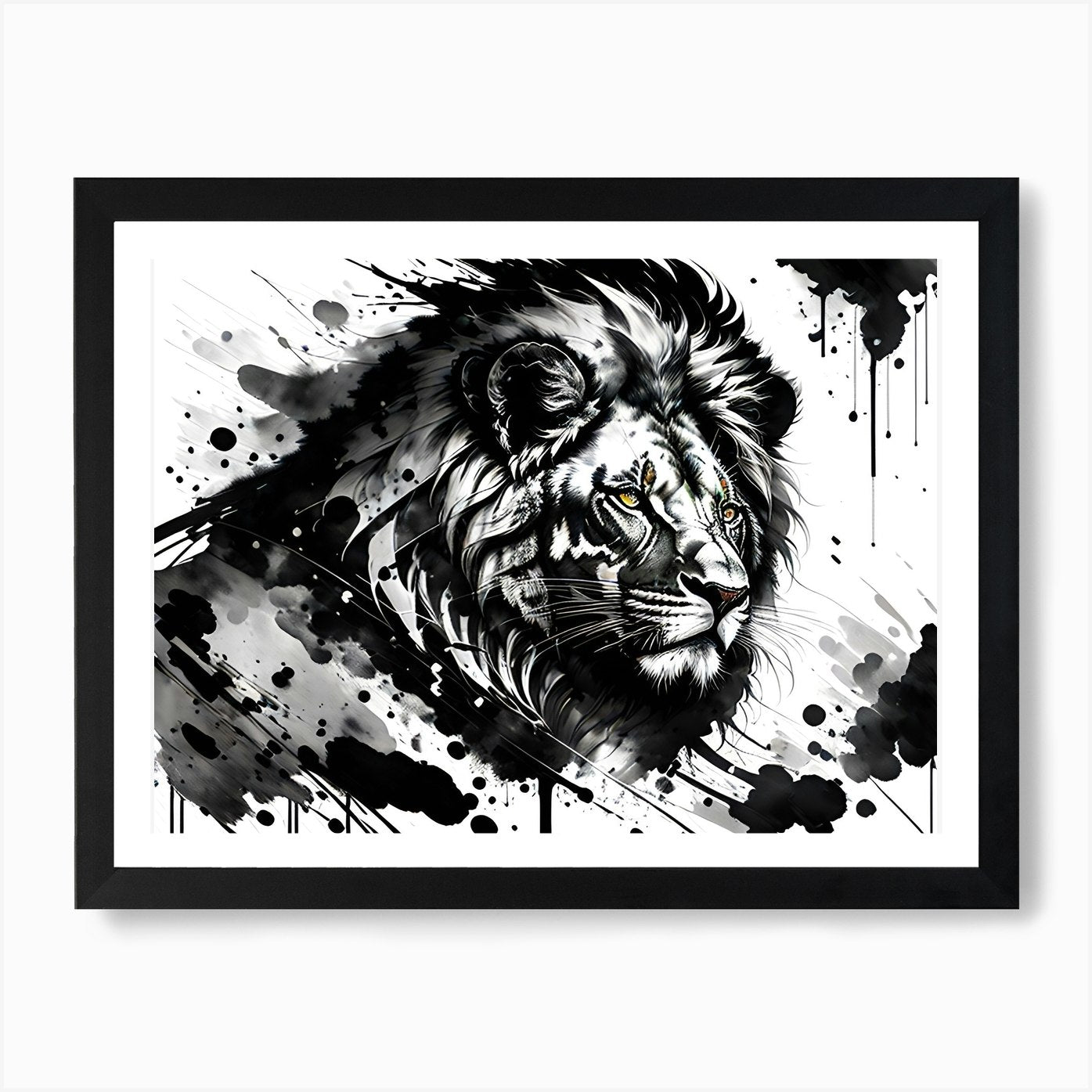 Lion Painting 54 Art Print Framed Wall Art Poster Canvas Print Picture
