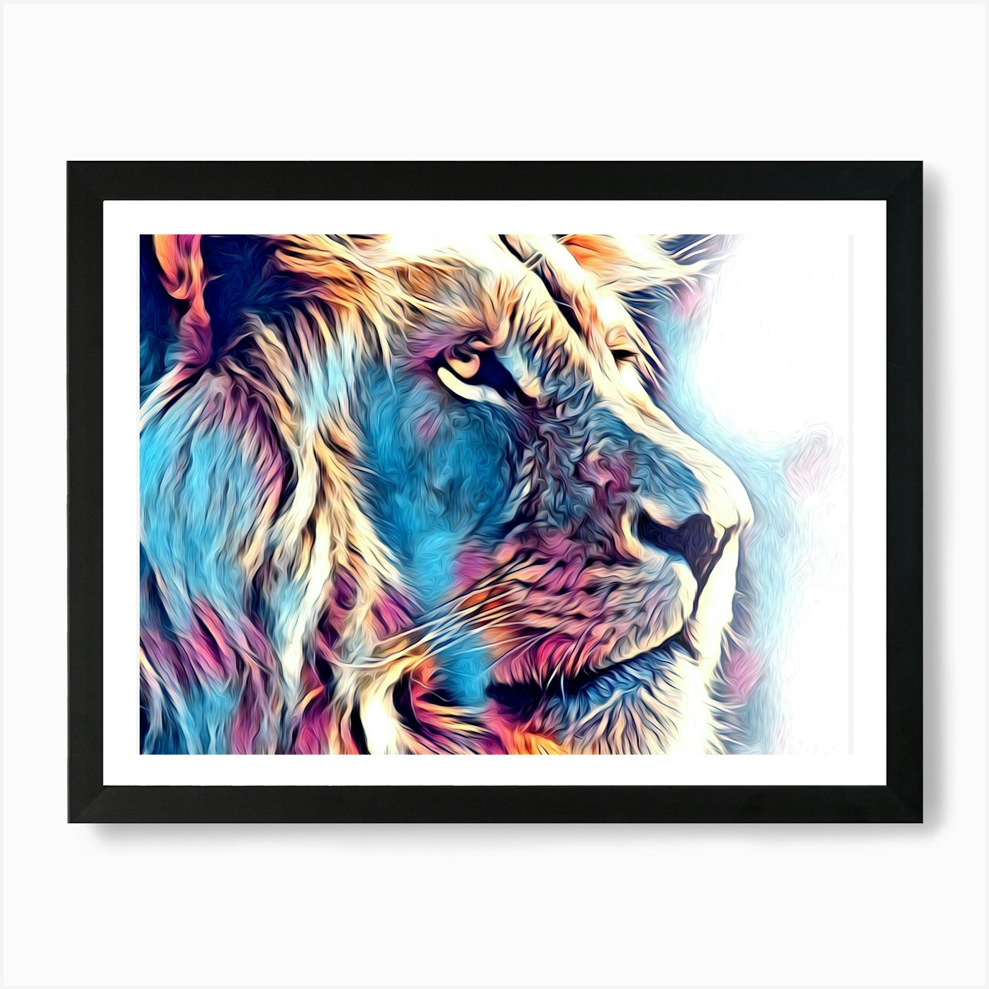 Lion Painting Art Print Framed Wall Art Poster Canvas Print Picture