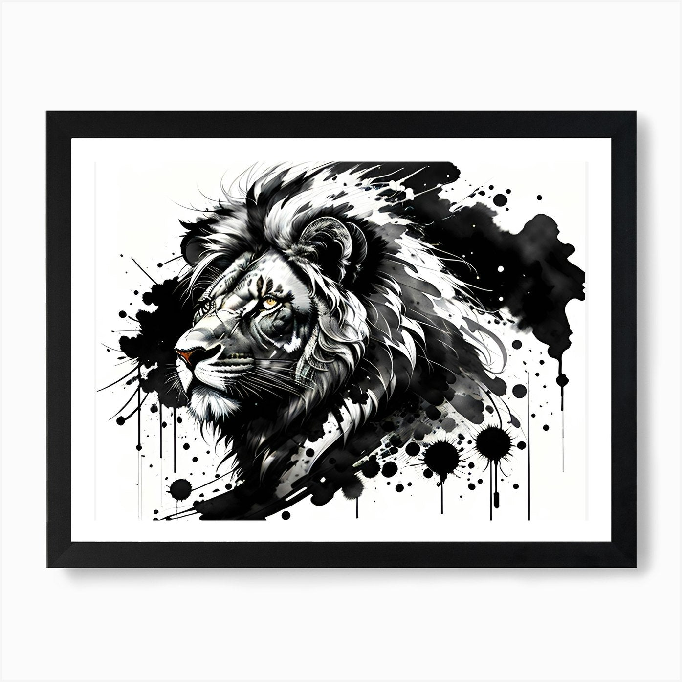 Lion Painting 53 Art Print Framed Wall Art Poster Canvas Print Picture