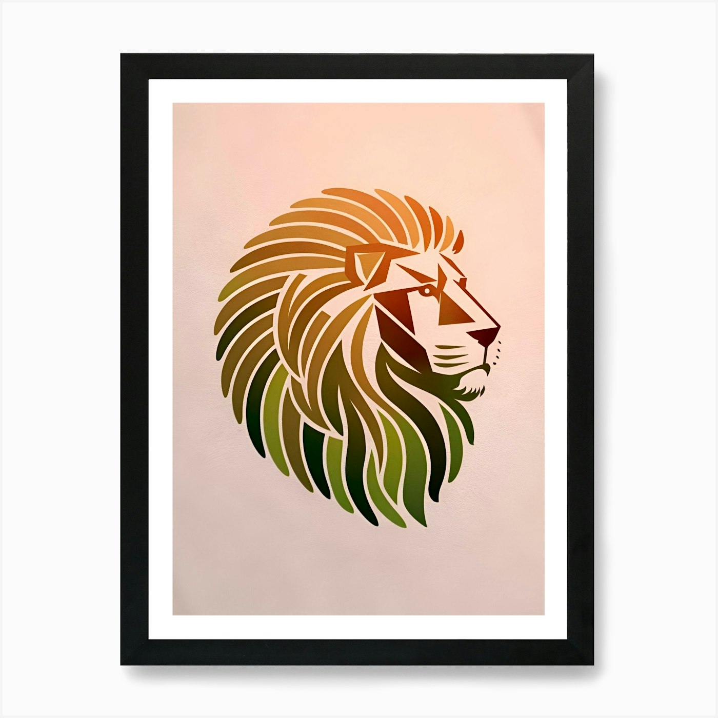 Lion Head 2 Art Print Framed Wall Art Poster Canvas Print Picture