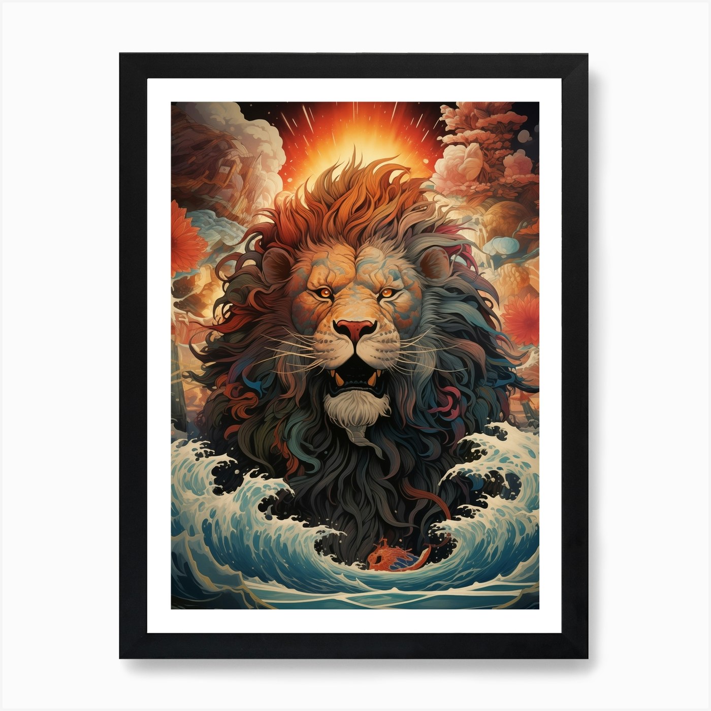 Lion Of The Sea 1 Art Print Framed Wall Art Poster Canvas Print Picture