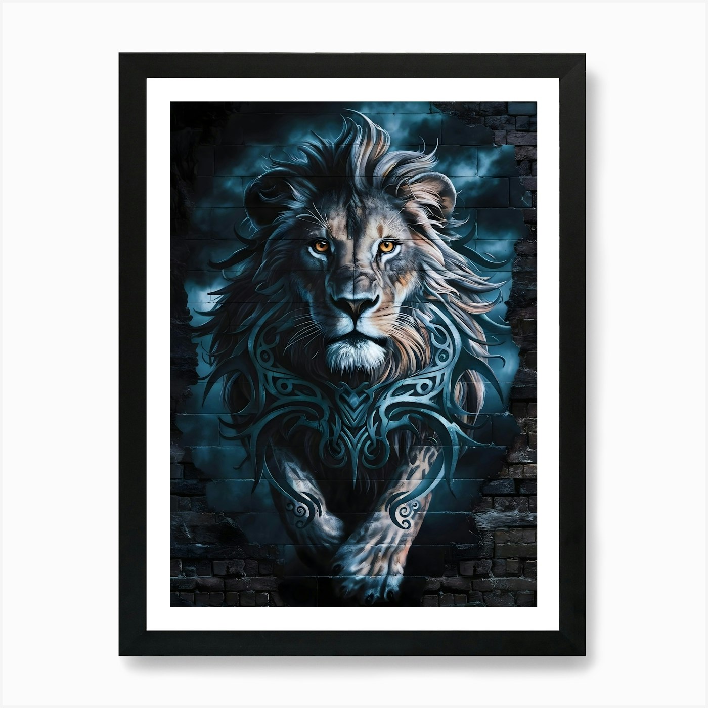 Lion Wall Art Art Print Framed Wall Art Poster Canvas Print Picture