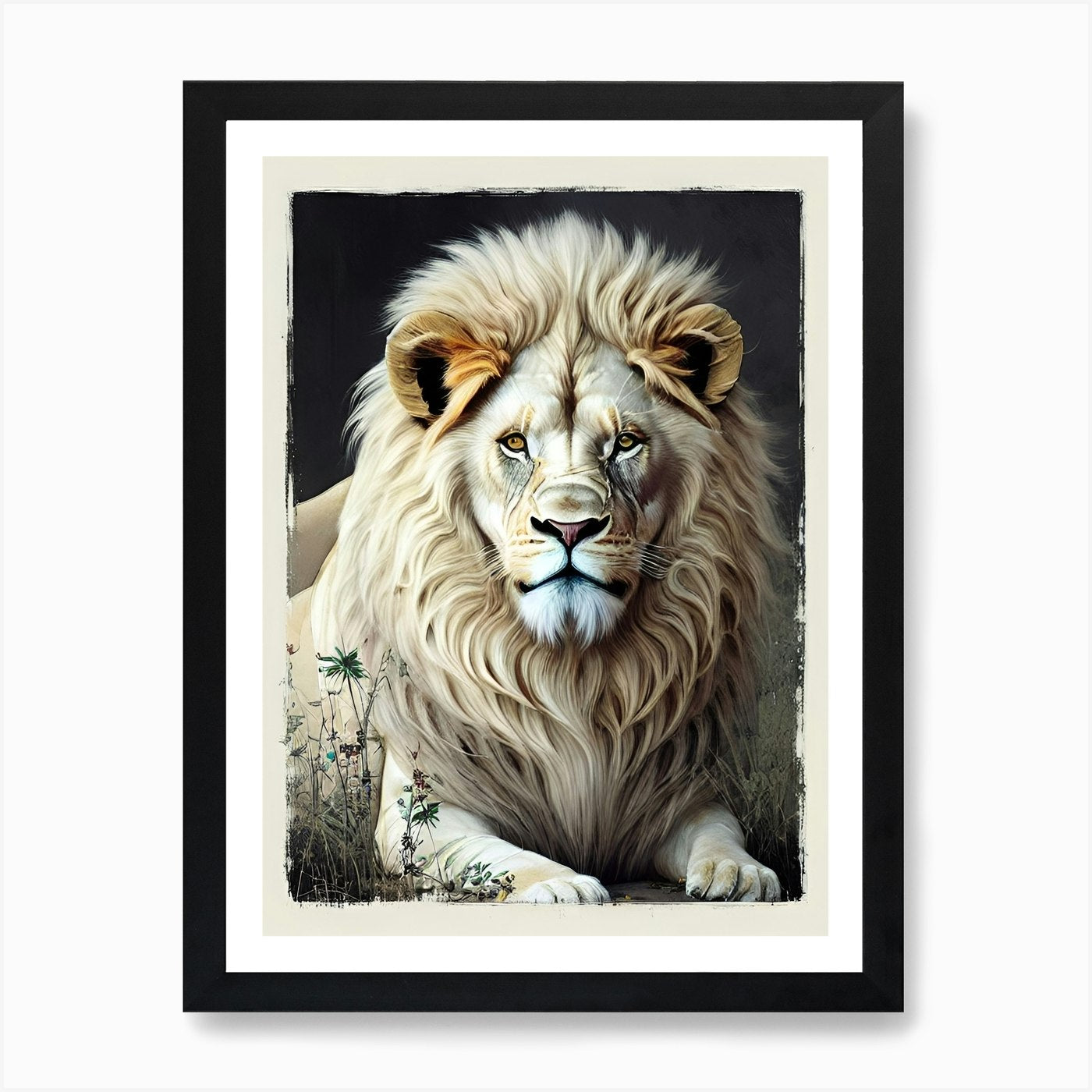 Lion art 61 Art Print Framed Wall Art Poster Canvas Print Picture