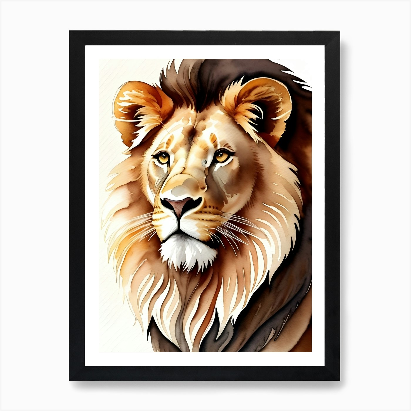 Lion Painting Art Print Framed Wall Art Poster Canvas Print Picture