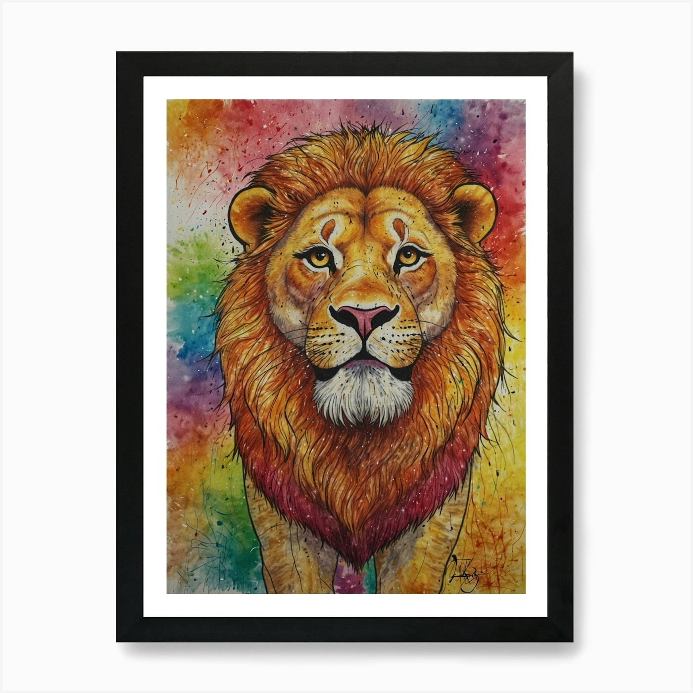 Lion! 1 Art Print Framed Wall Art Poster Canvas Print Picture