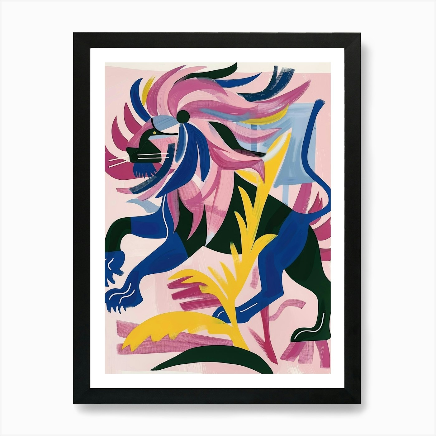 Lion Illustration 1 Art Print Framed Wall Art Poster Canvas Print Picture