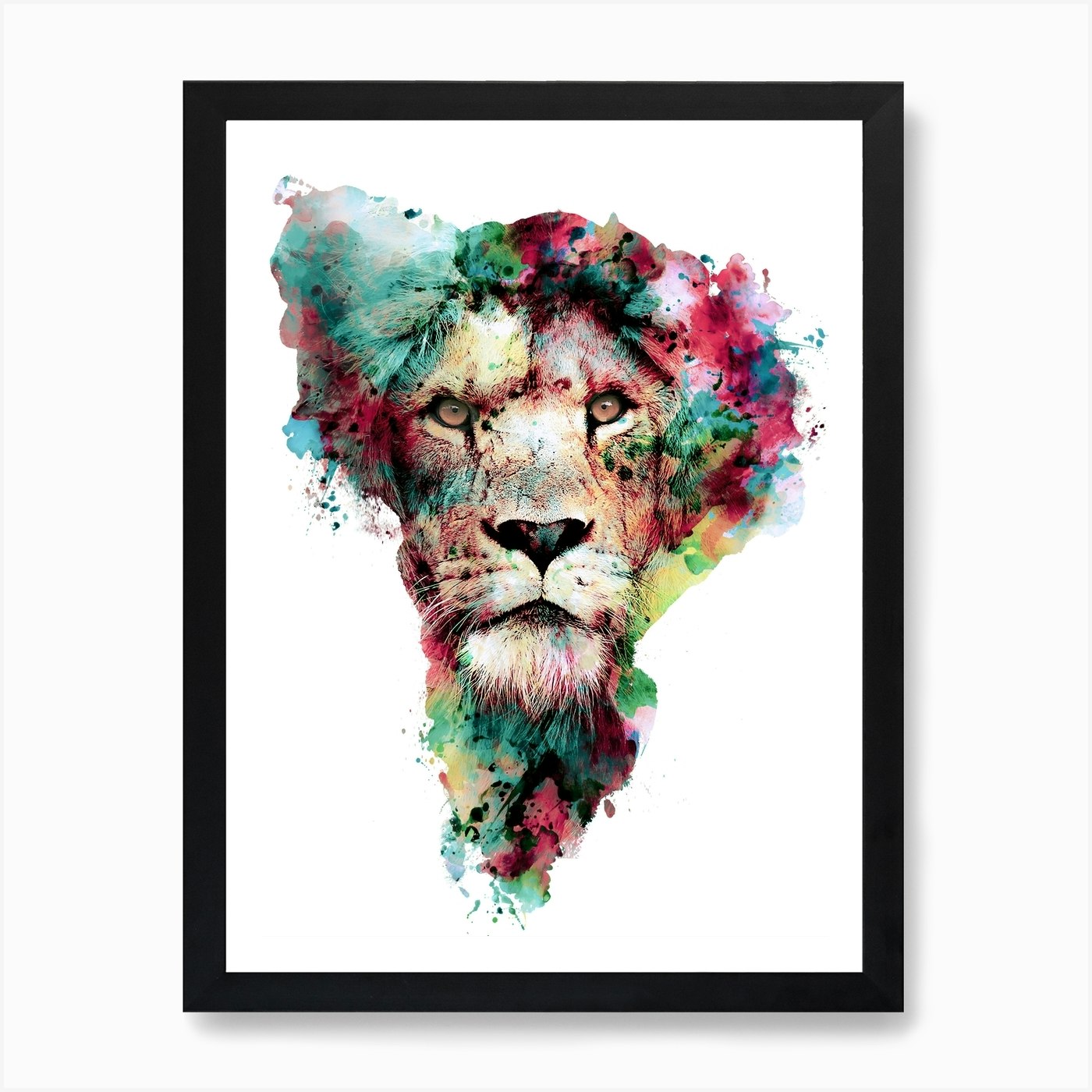 Lion 2 Art Print Framed Wall Art Poster Canvas Print Picture